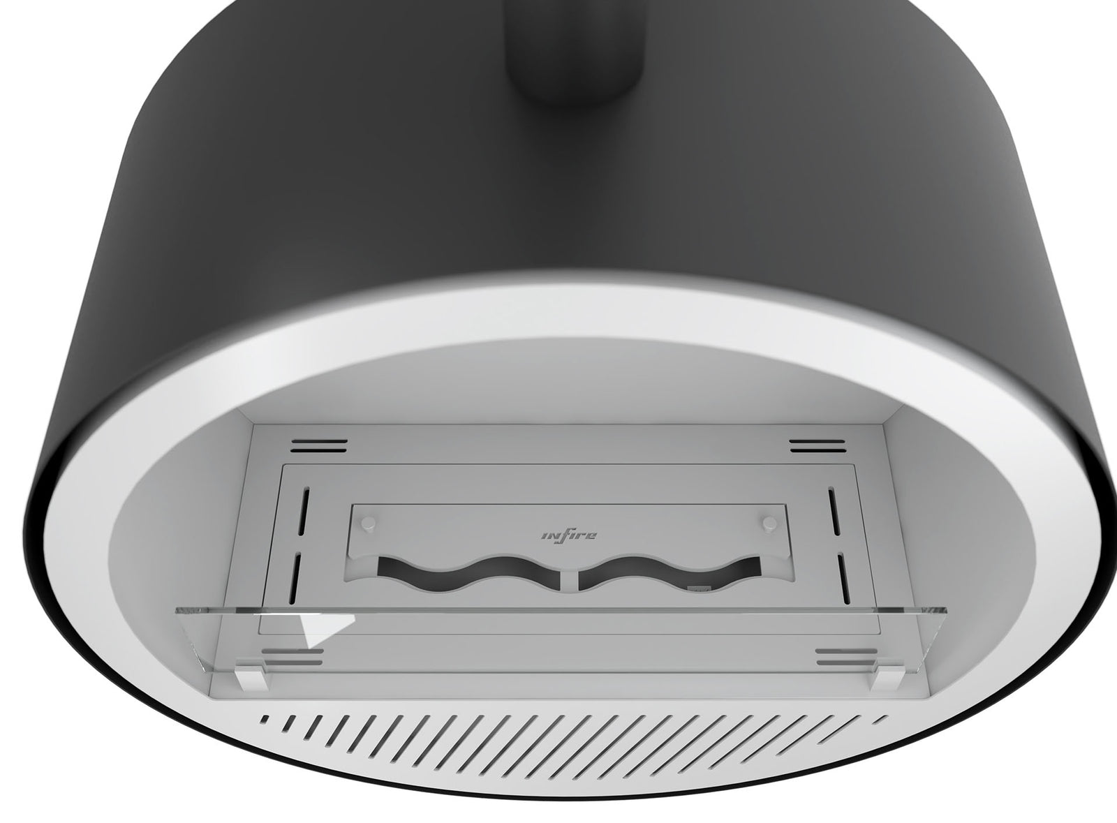 Incycle Slim Black White Bio-ethanol Ceiling Fireplace