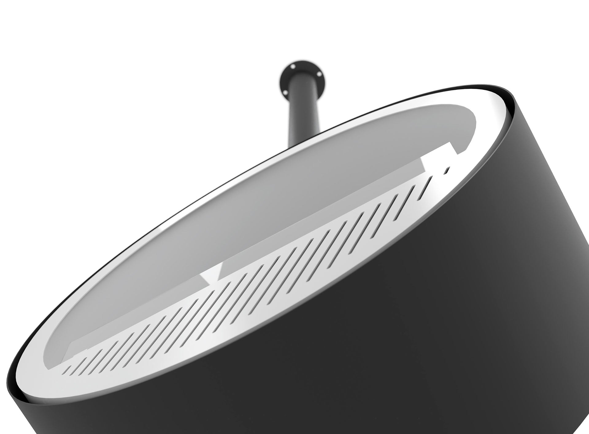 Image of Incycle Slim Black White Bio-ethanol Ceiling Fireplace