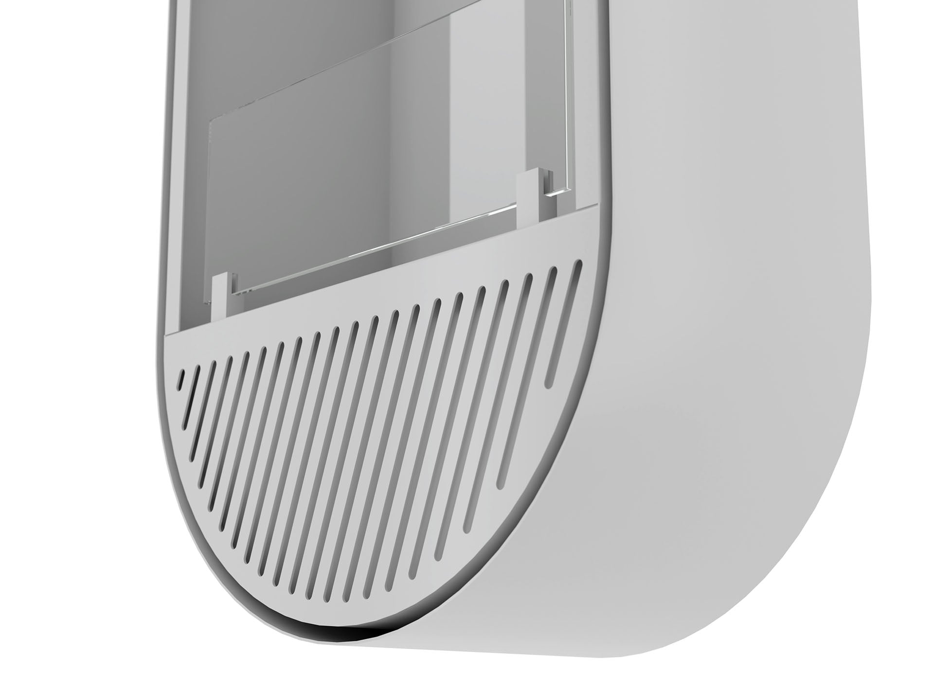 Image of Incyrcle Slim Vertical Wall Mounting Fireplace White H72 cm