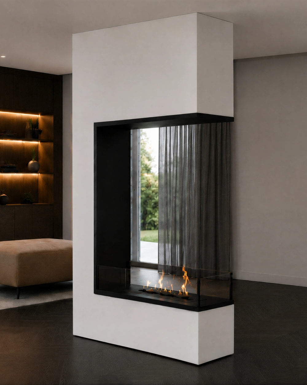 Roomdivider low glass