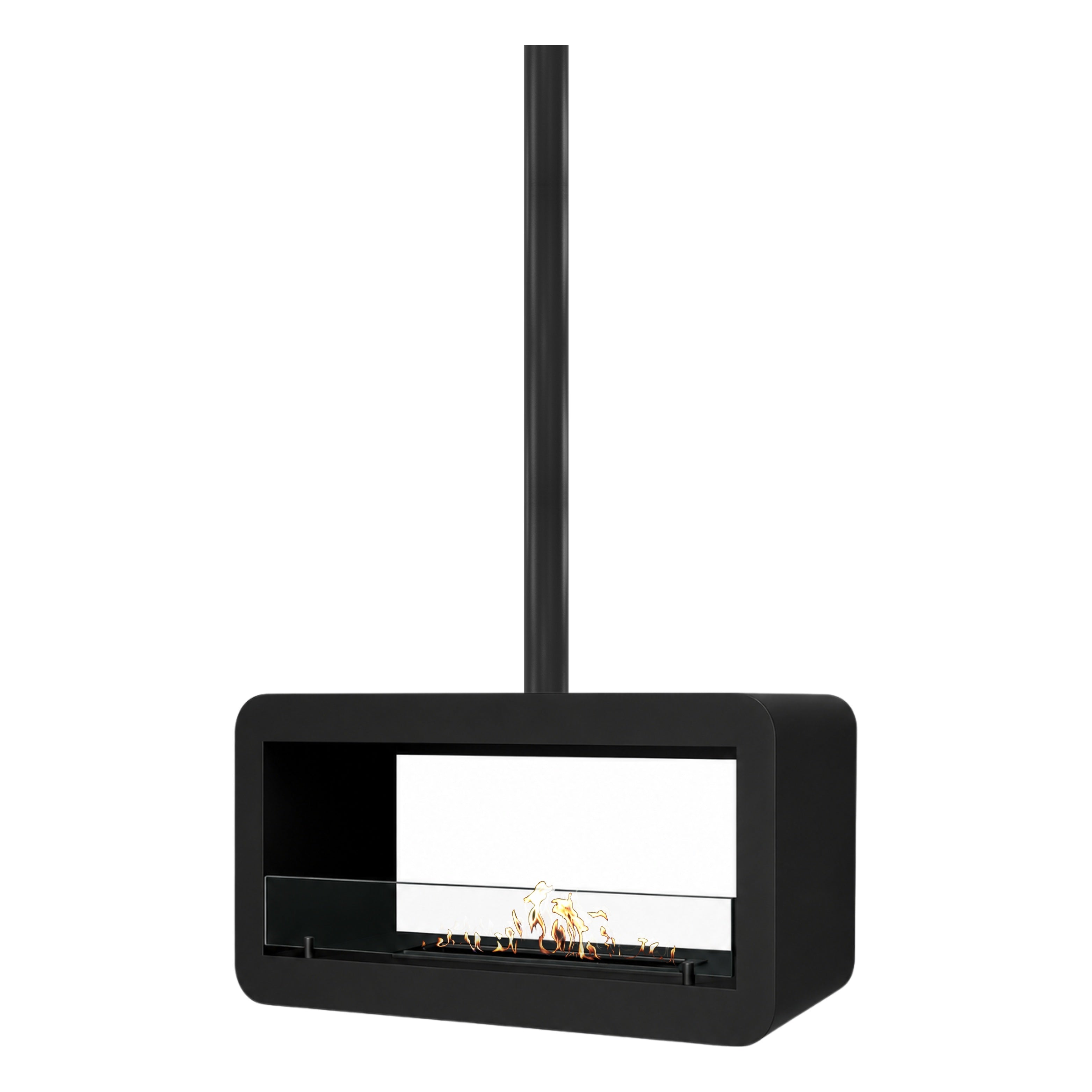 Image of Aether Tube Ceiling Fireplace Black 80 - 120 cm