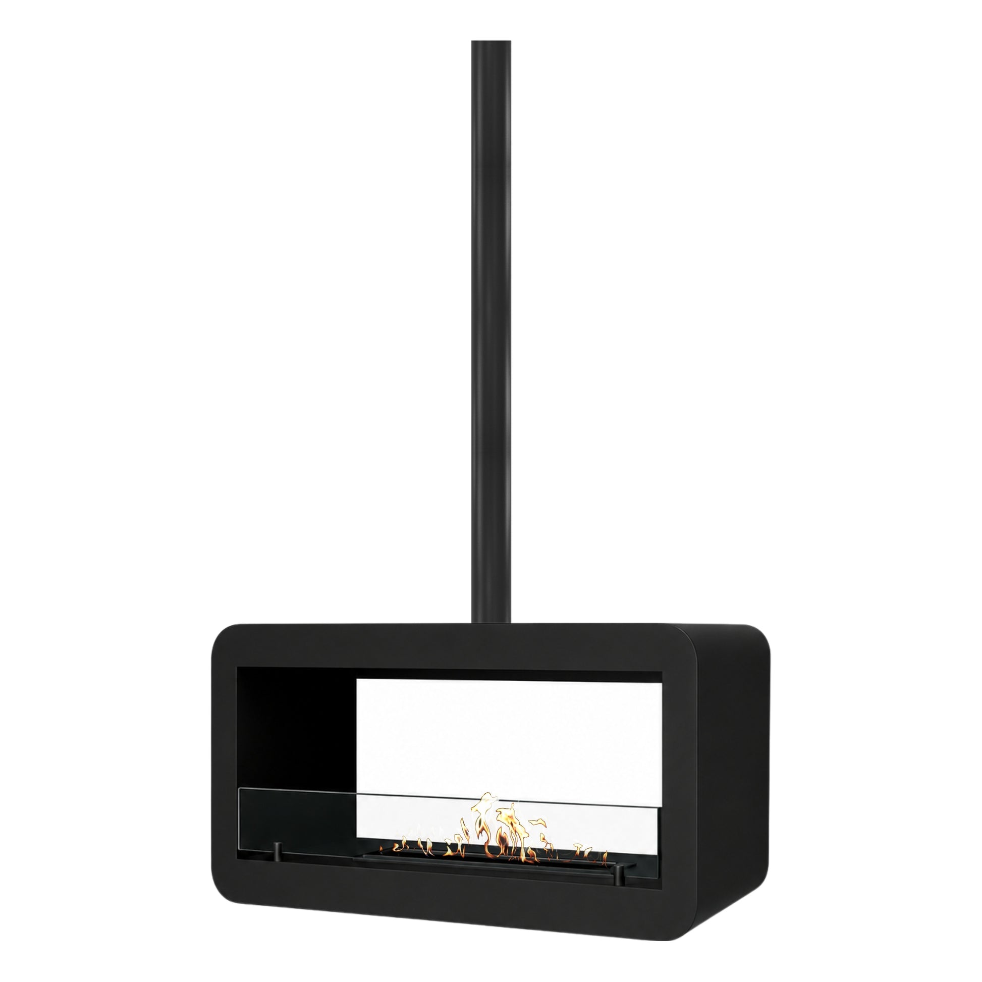Aether Tube Ceiling Fireplace Black 80 - 120 cm