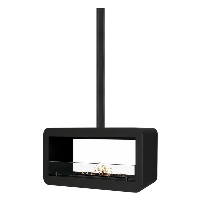 Aether Tube Ceiling Fireplace Black 80 - 120 cm