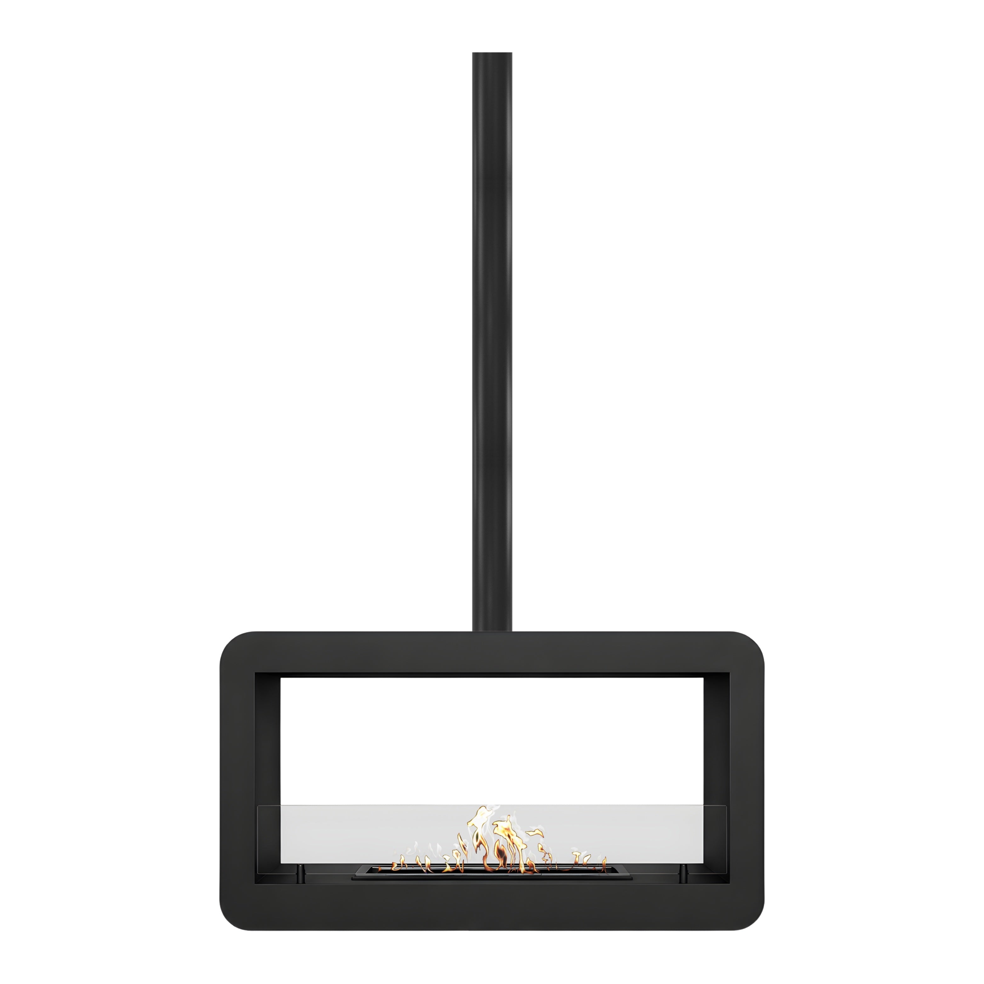 Image of Aether Tube Ceiling Fireplace Black 80 - 120 cm