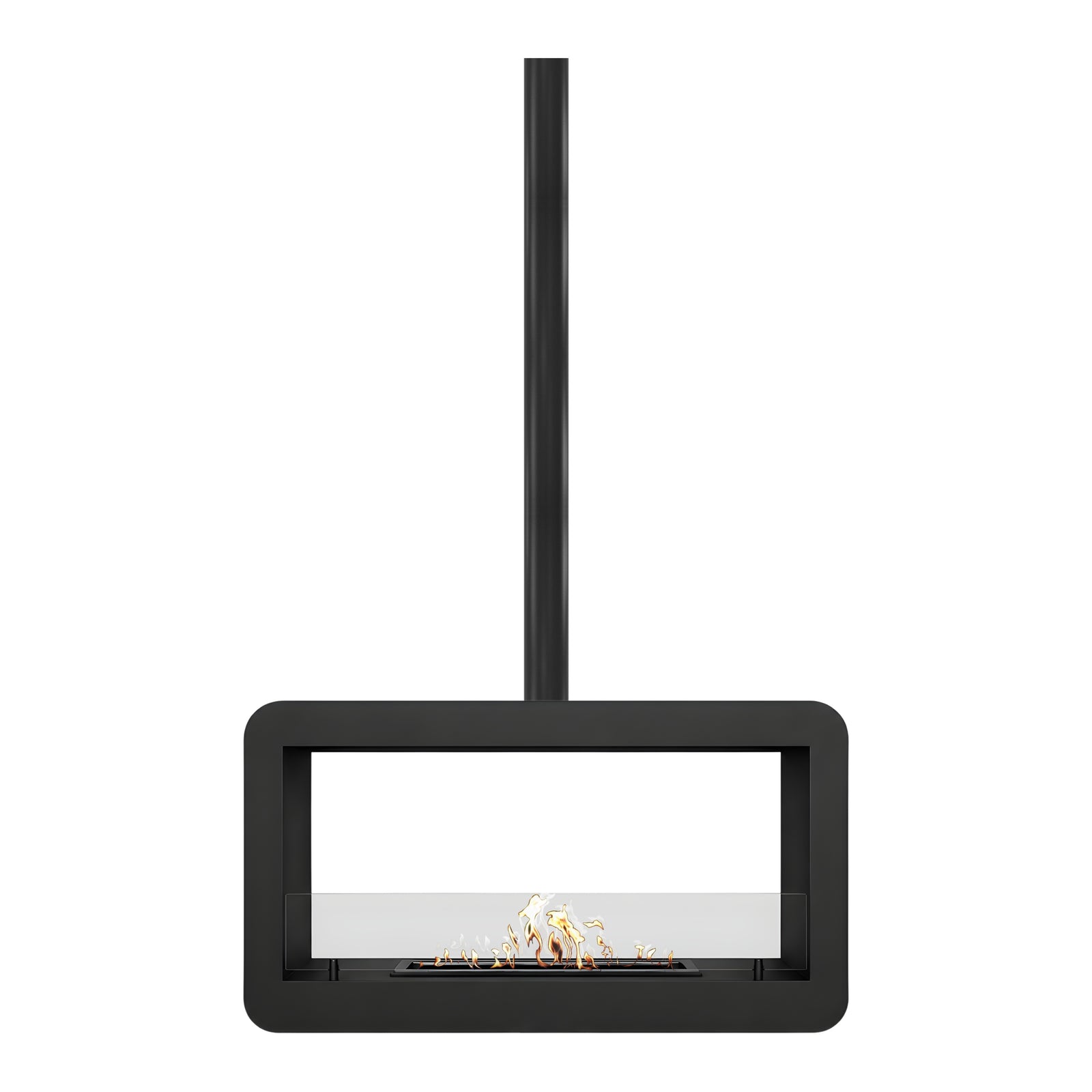 Aether Tube Ceiling Fireplace Black 80 - 120 cm