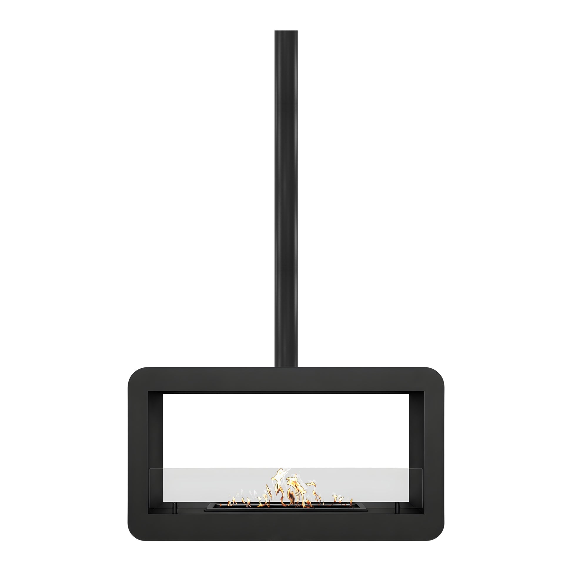Aether Tube Ceiling Fireplace Black 80 - 120 cm