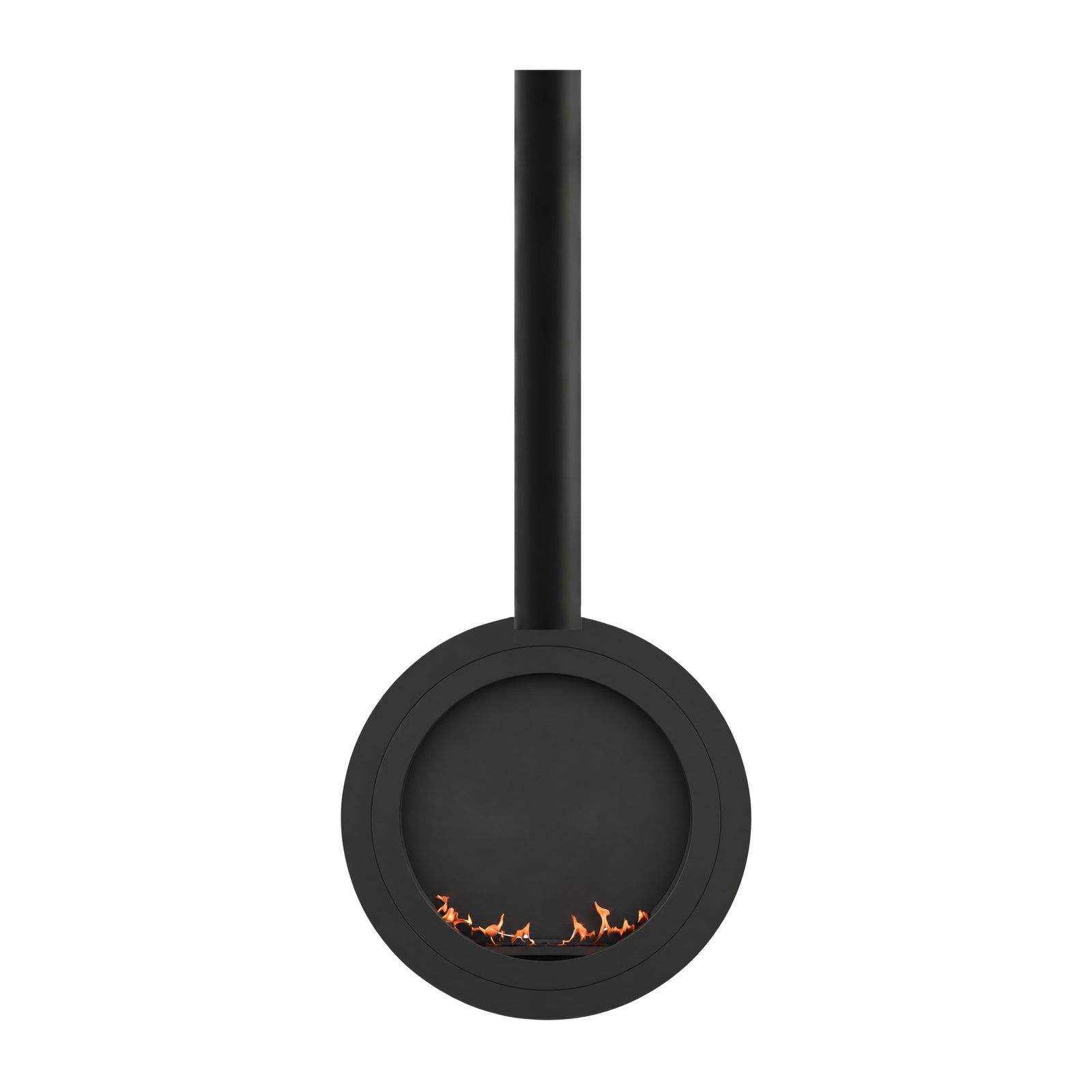 Arcos Close Tube Ceiling Fireplace Black Ø80 - Ø120 cm