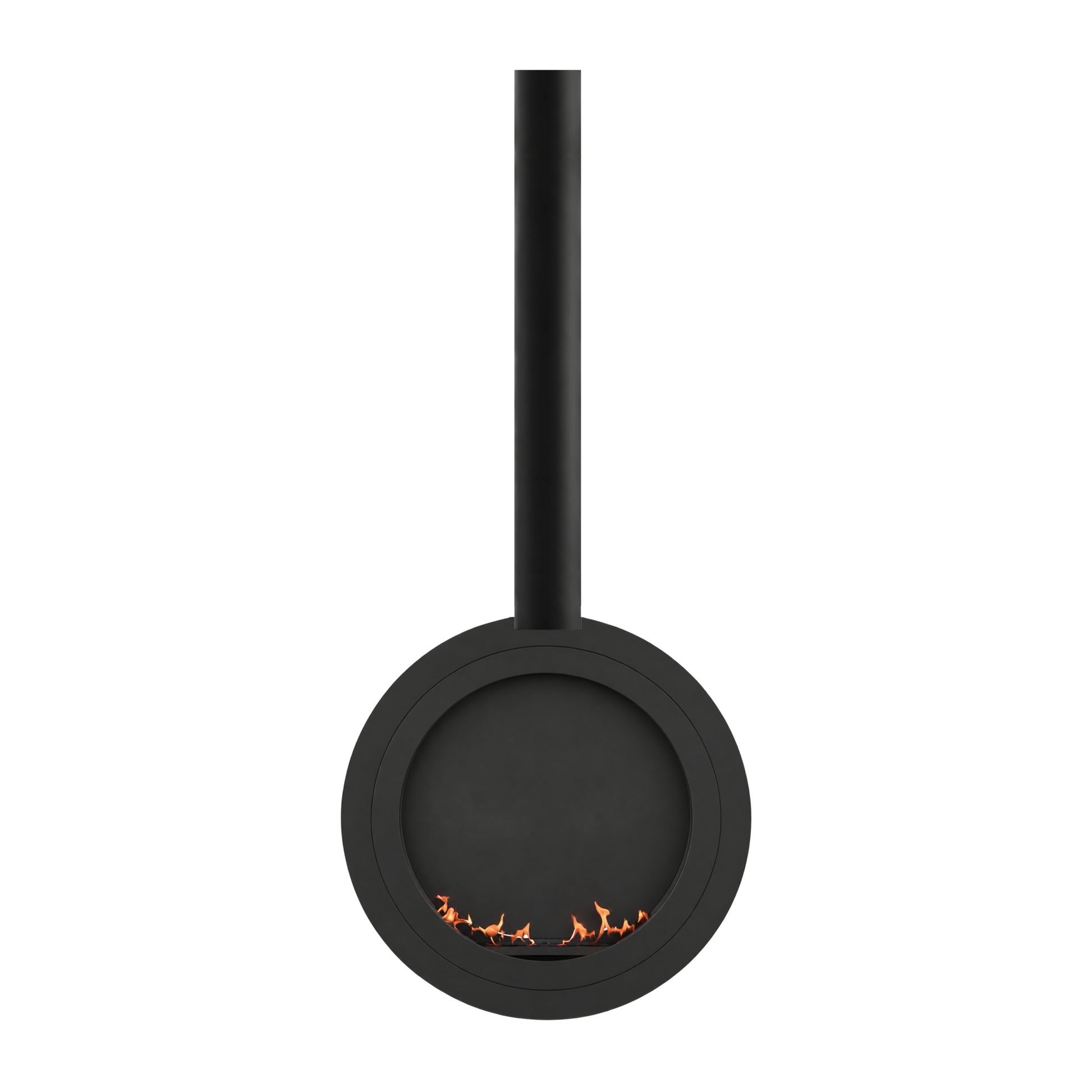 Arcos Close Tube Ceiling Fireplace Black Ø80 - Ø120 cm