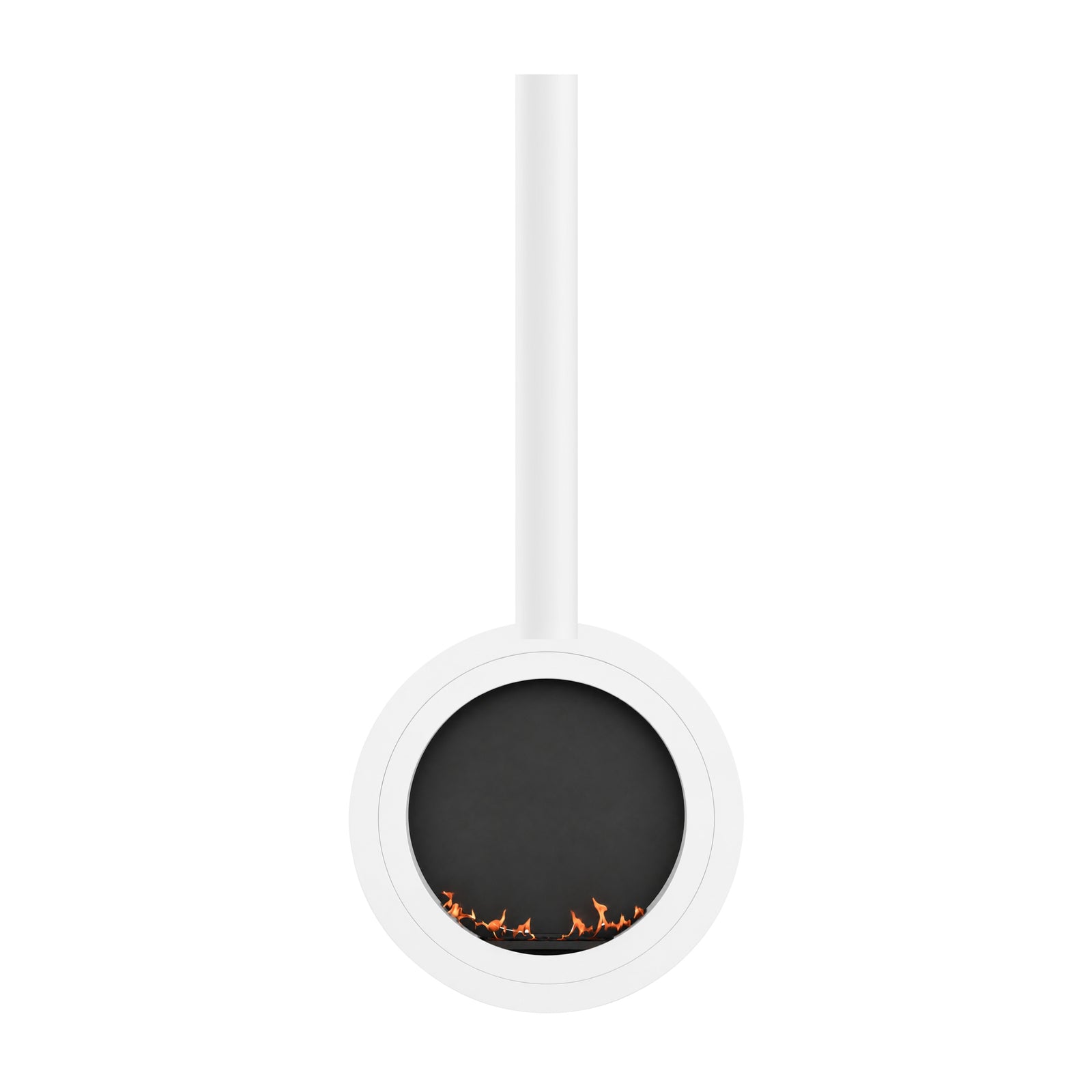 Arcos Close Tube Ceiling Fireplace White Ø80 - Ø120 cm