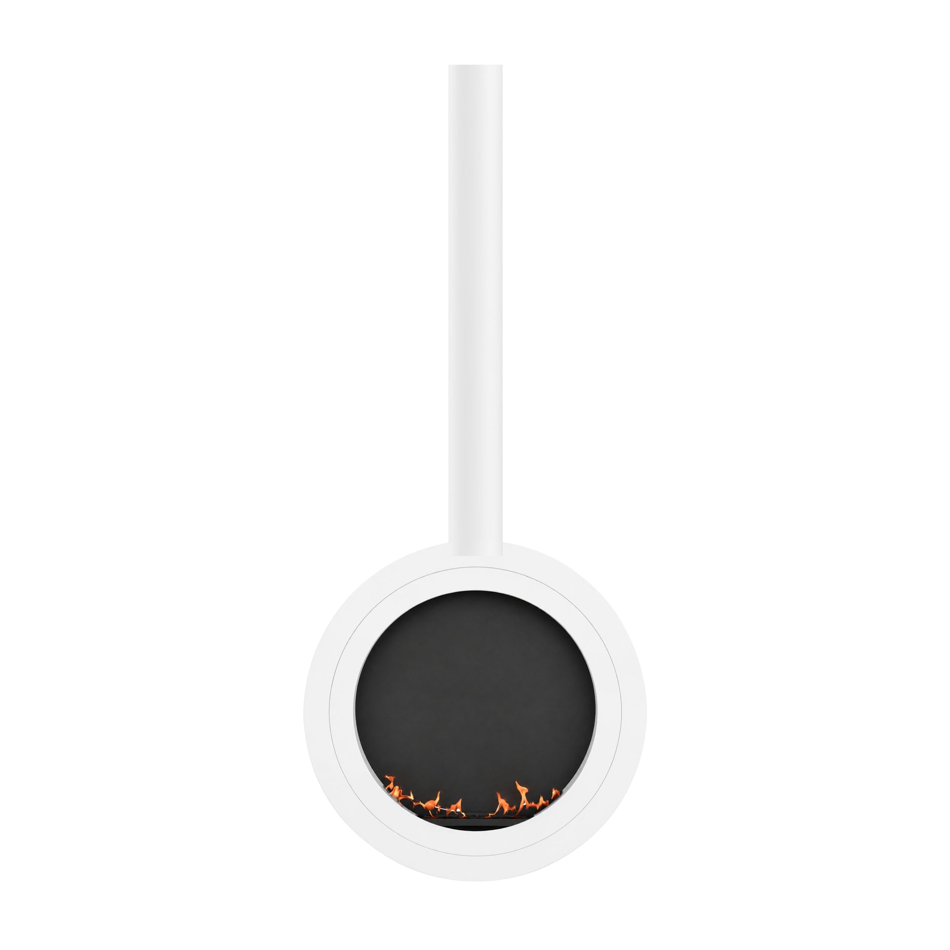 Arcos Close Tube Ceiling Fireplace White Ø80 - Ø120 cm