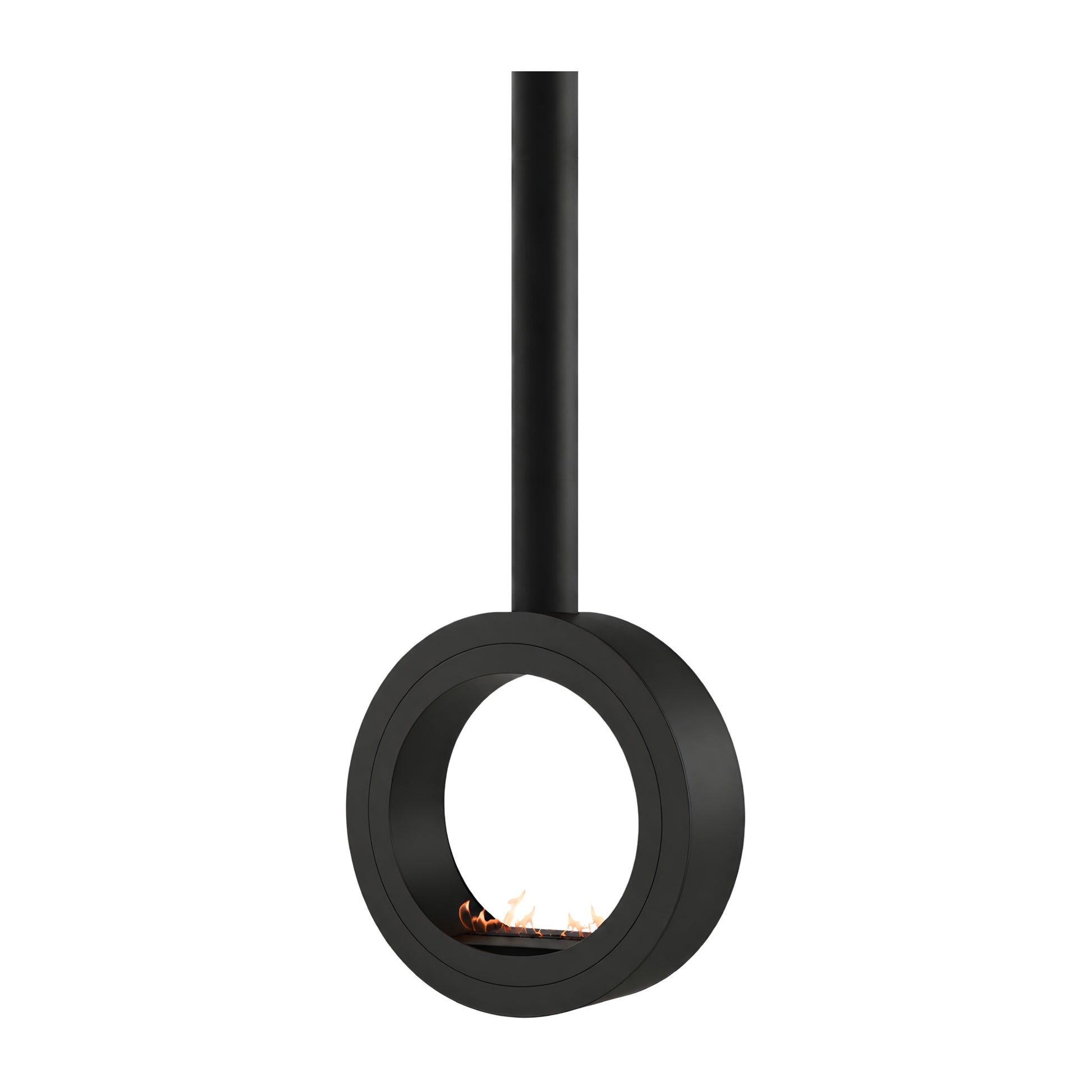 Arcos Tube Ceiling Fireplace Black Ø80 - Ø120 cm
