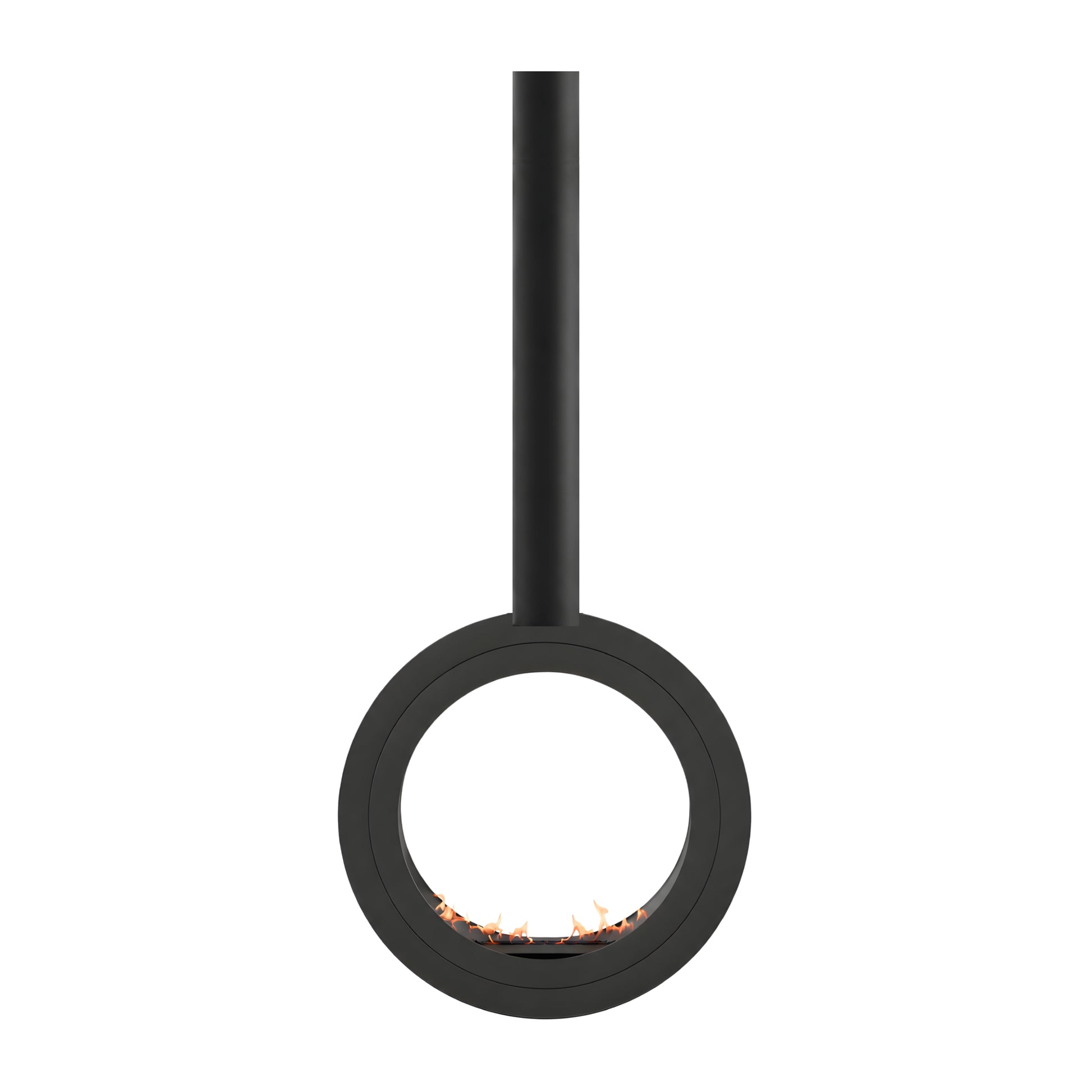 Arcos Tube Ceiling Fireplace Black Ø80 - Ø120 cm