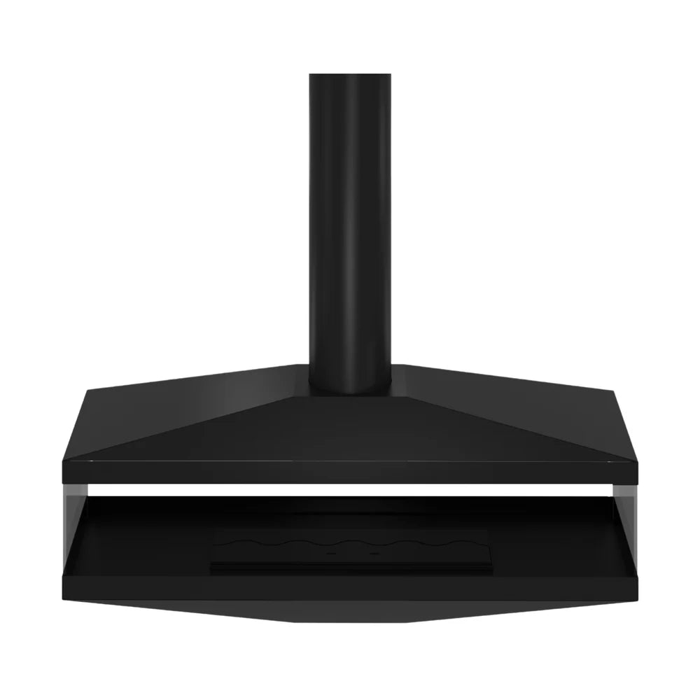 Aura Tube Black See-through Ceiling Fireplace 120 cm