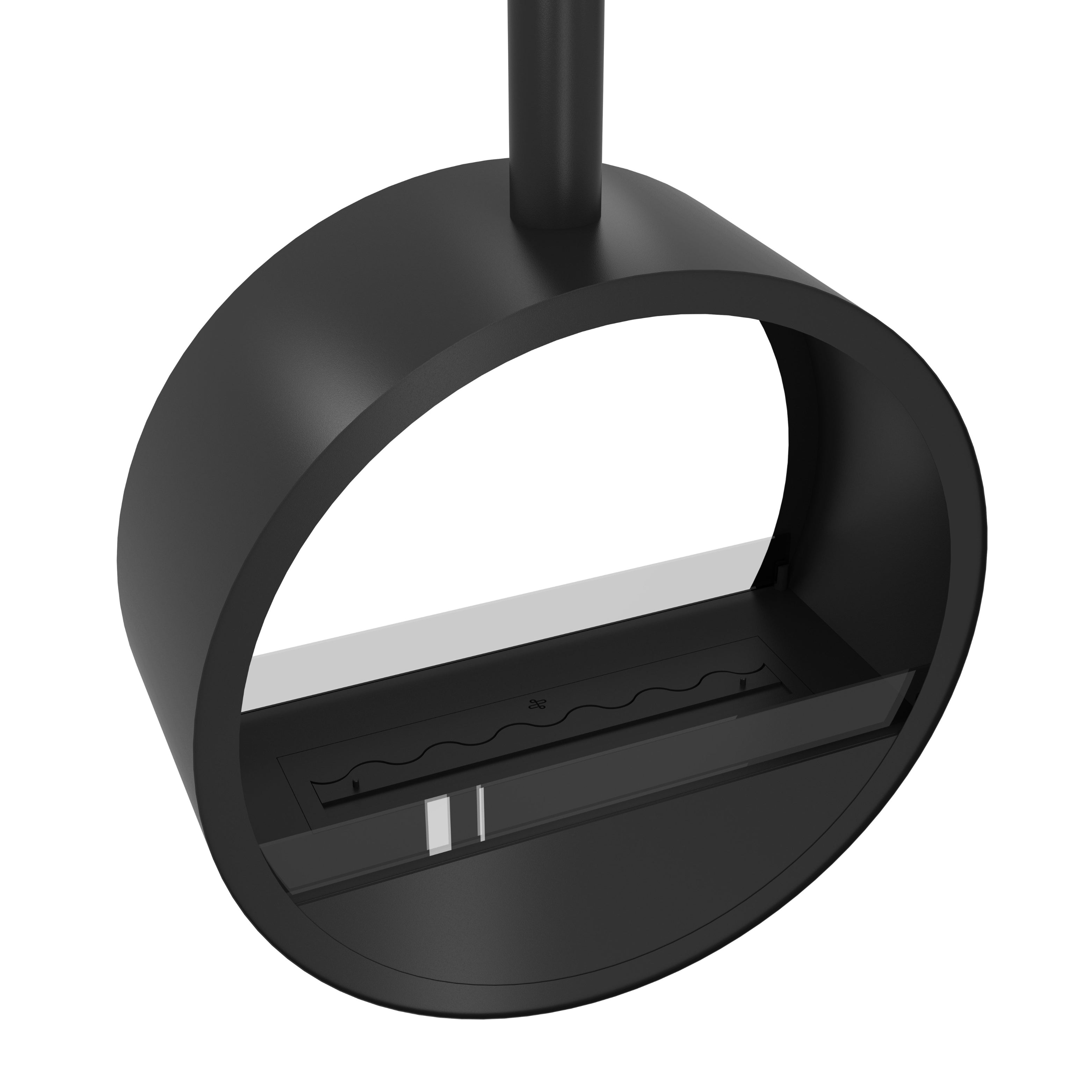 Image of Aurel Roundfire Ceiling Fireplace Black Ø80 - Ø120 cm