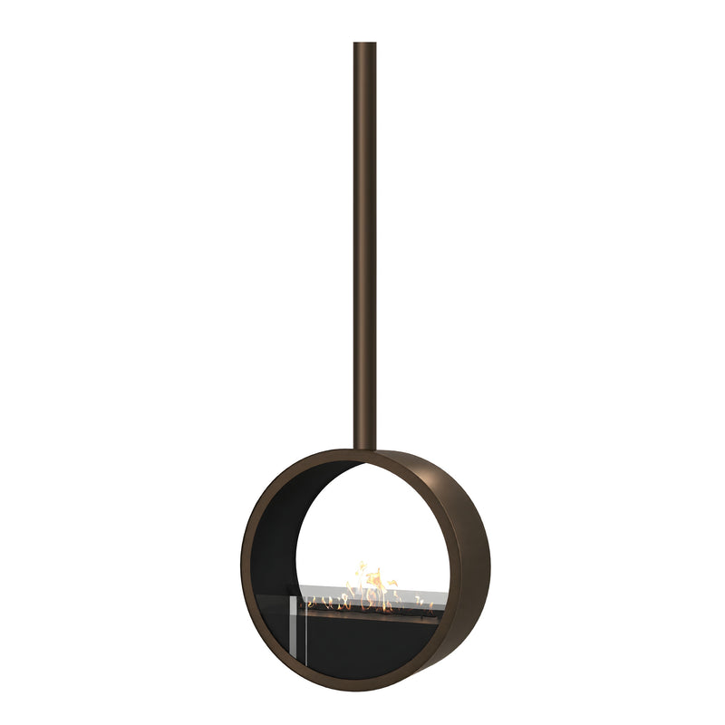 Aurel Roundfire Ceiling Fireplace Dark Bronze Ø80 - Ø120 cm