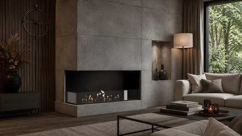 Base Left Built-in Corner Fireplace 100 cm