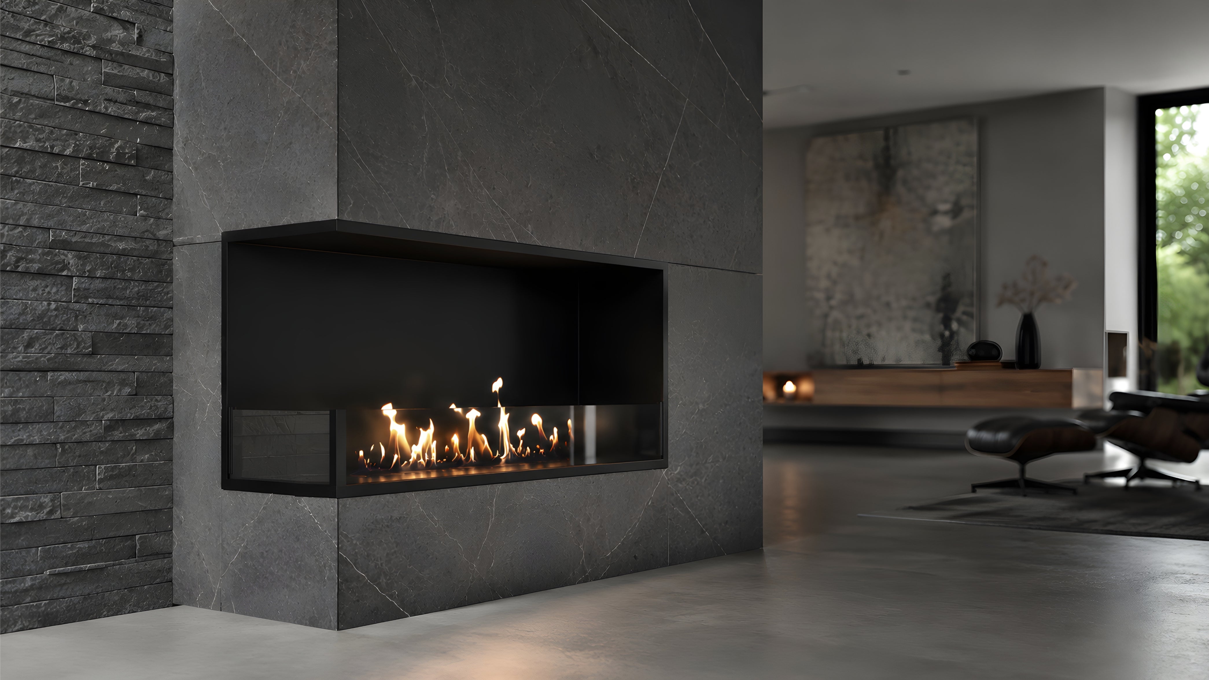 Image of Base Left Built-in Corner Fireplace 110 cm