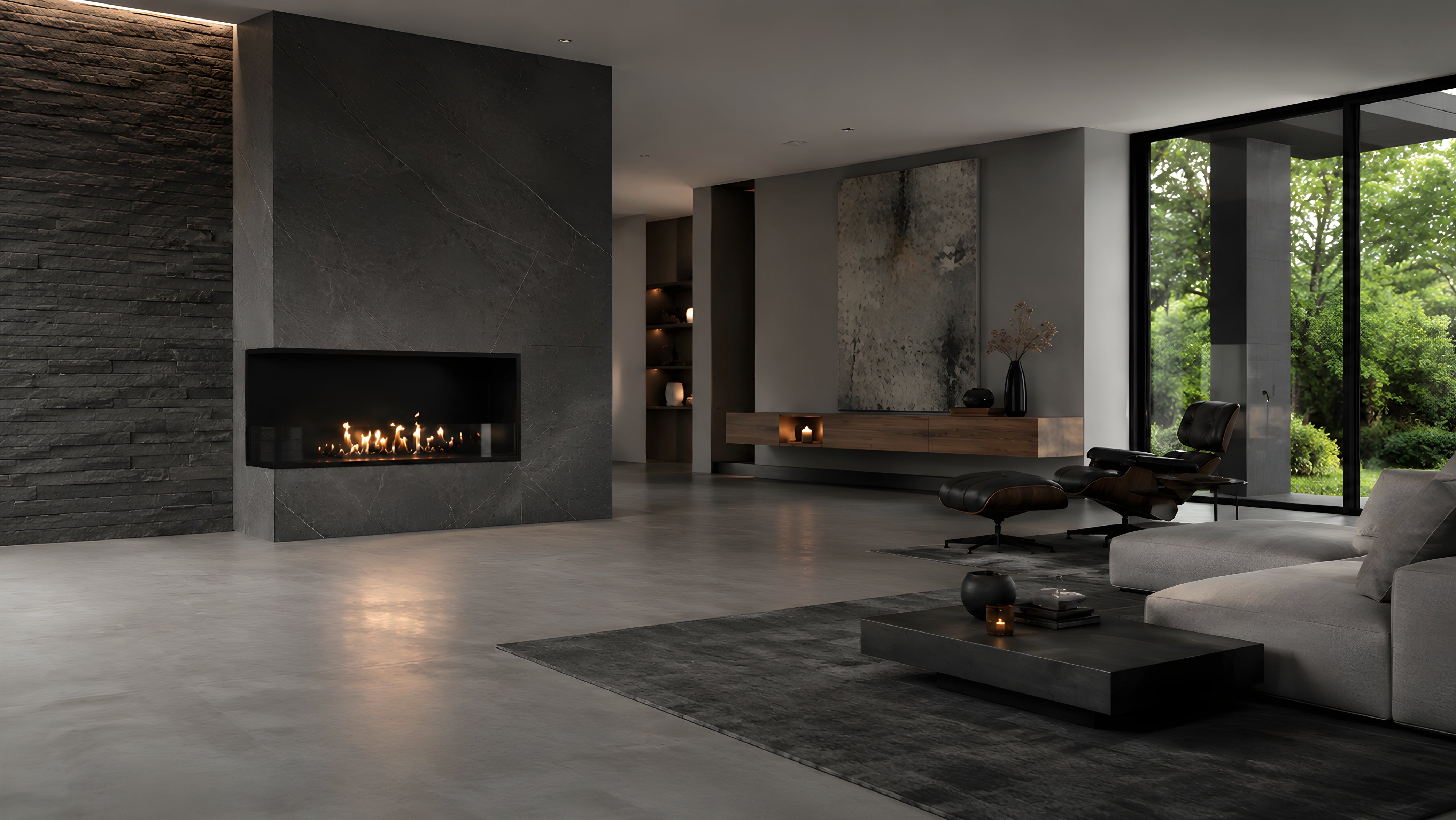 Image of Base Left Built-in Corner Fireplace 110 cm
