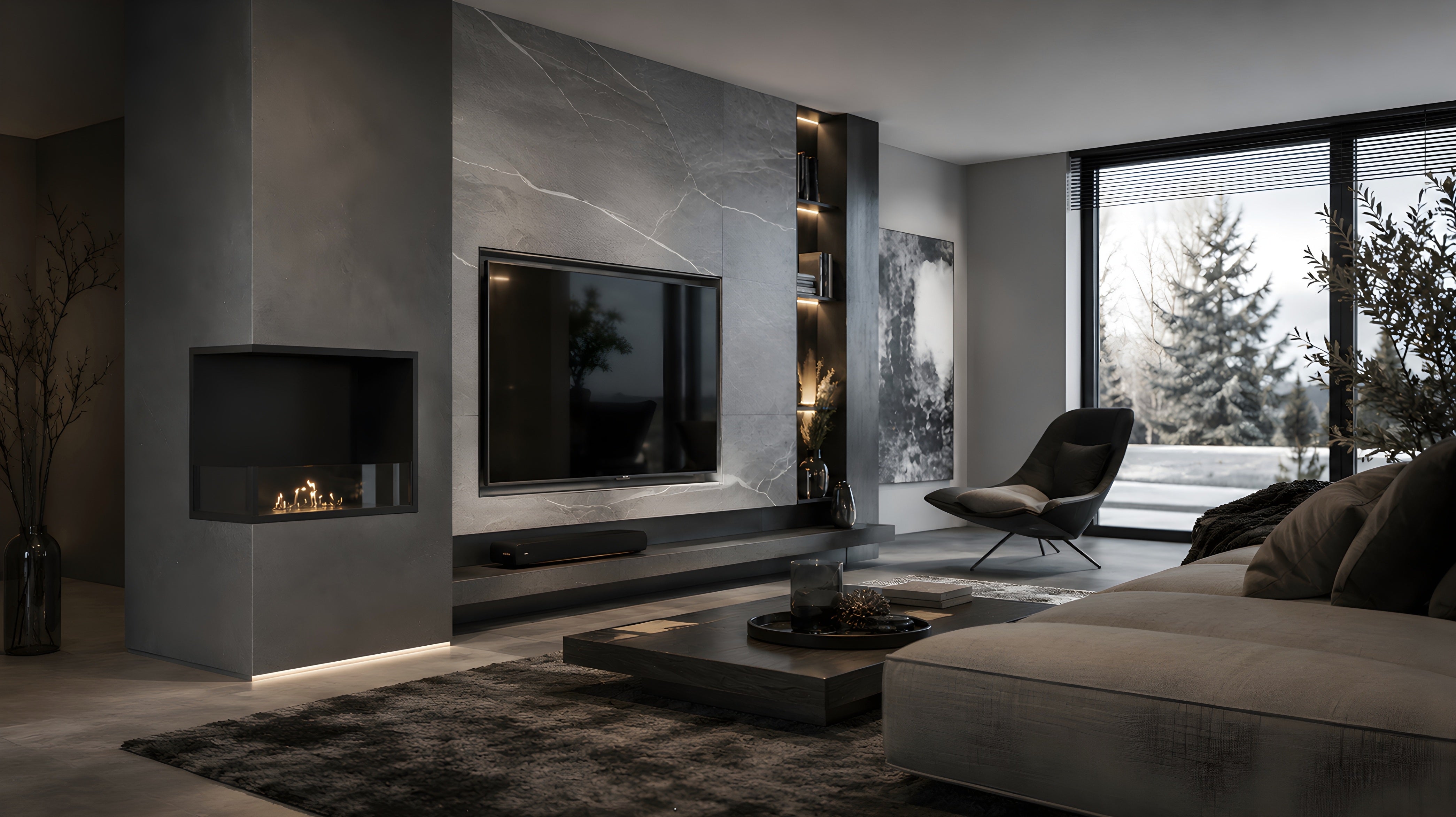Image of Base Left Built-in Corner Fireplace 60 cm