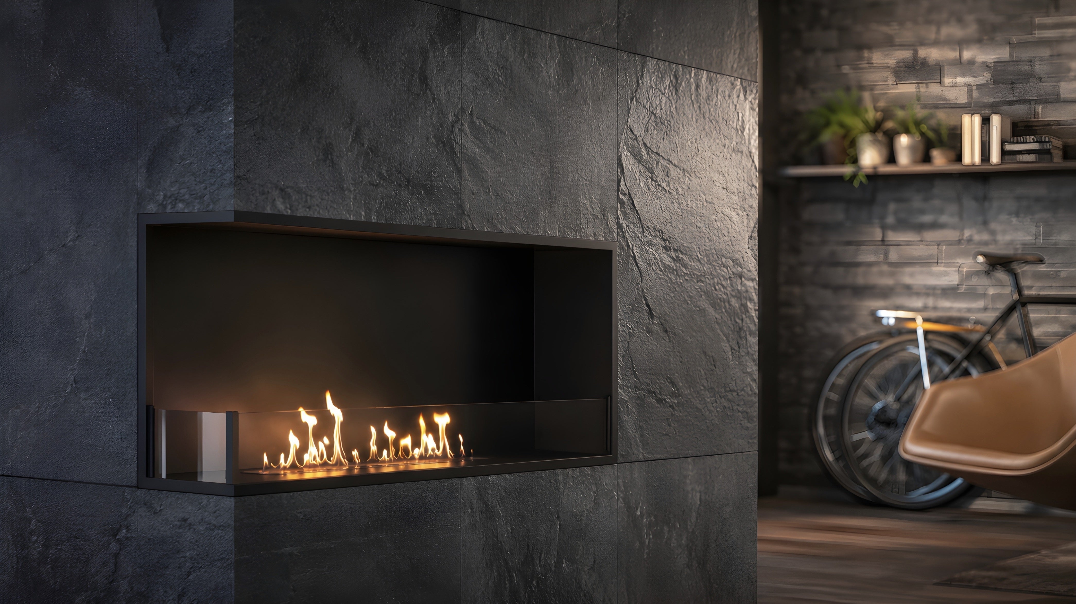 Image of Base Left Built-in Corner Fireplace 80 cm
