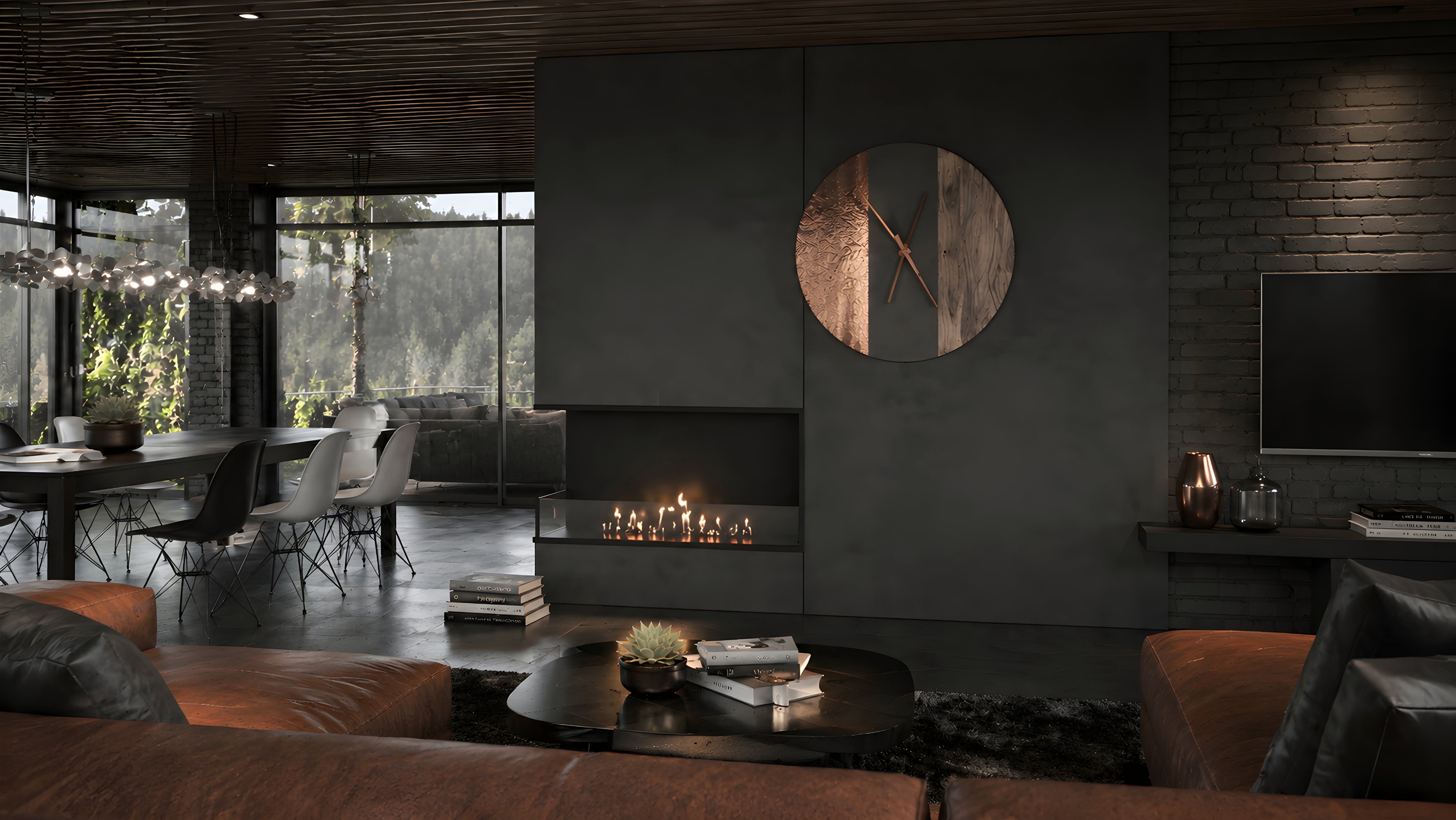 Image of Base Left Built-in Corner Fireplace 90 cm