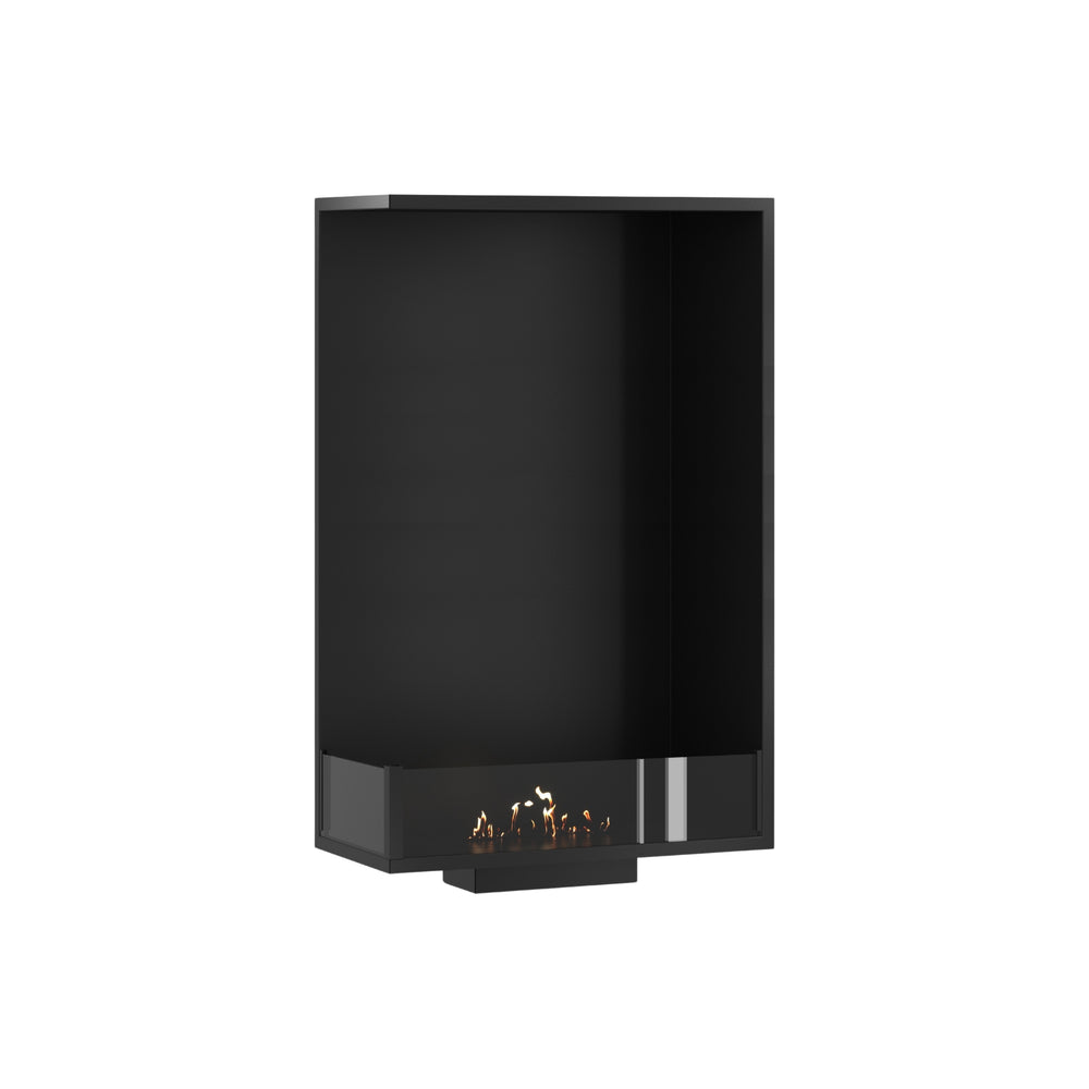 Base vertical built-in corner fireplaces