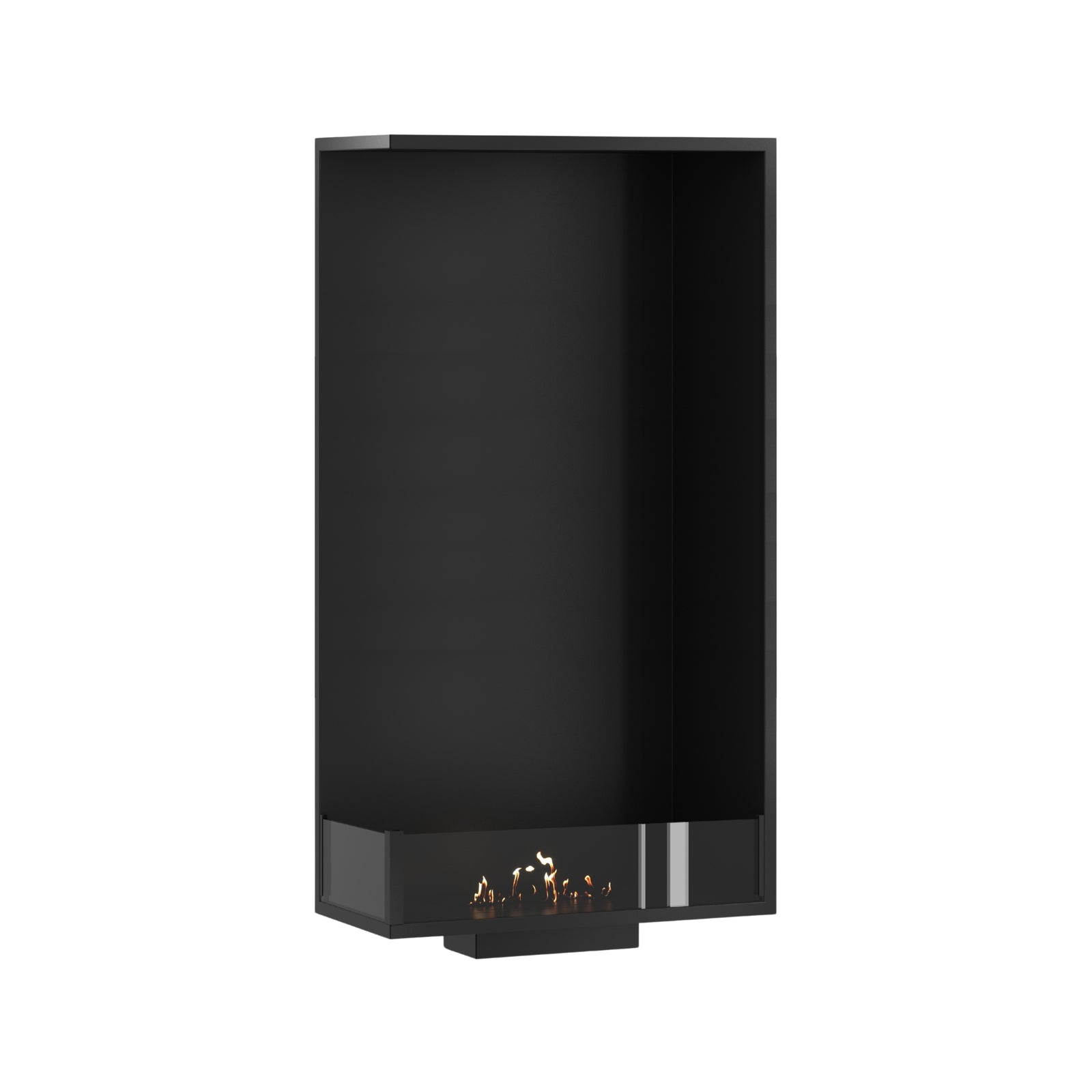 Base Left Vertical Built-in Corner Fireplace 60 x 140 cm
