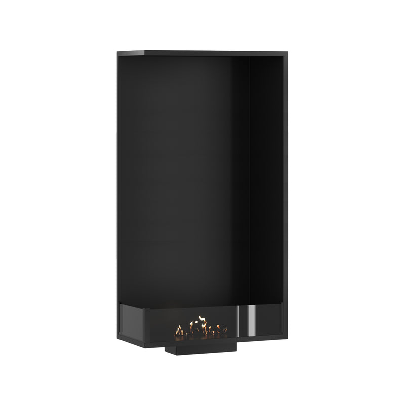 Base Left Vertical Built-in Corner Fireplace 60 x 140 cm