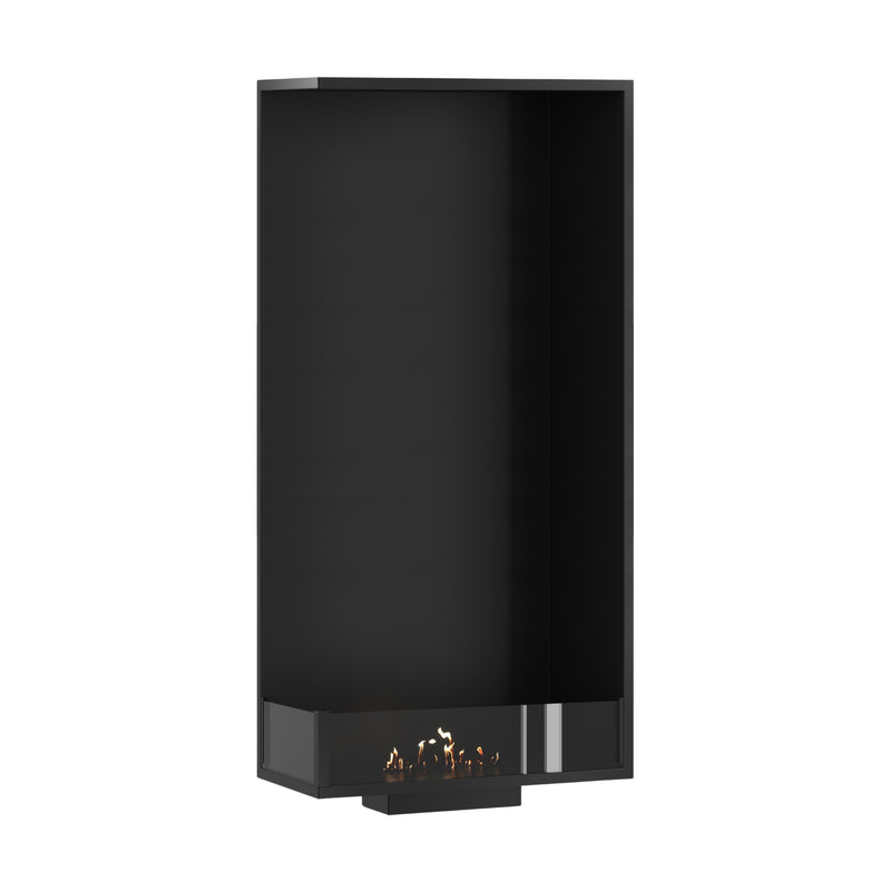 Base Left Vertical Built-in Corner Fireplace 60 x 160 cm