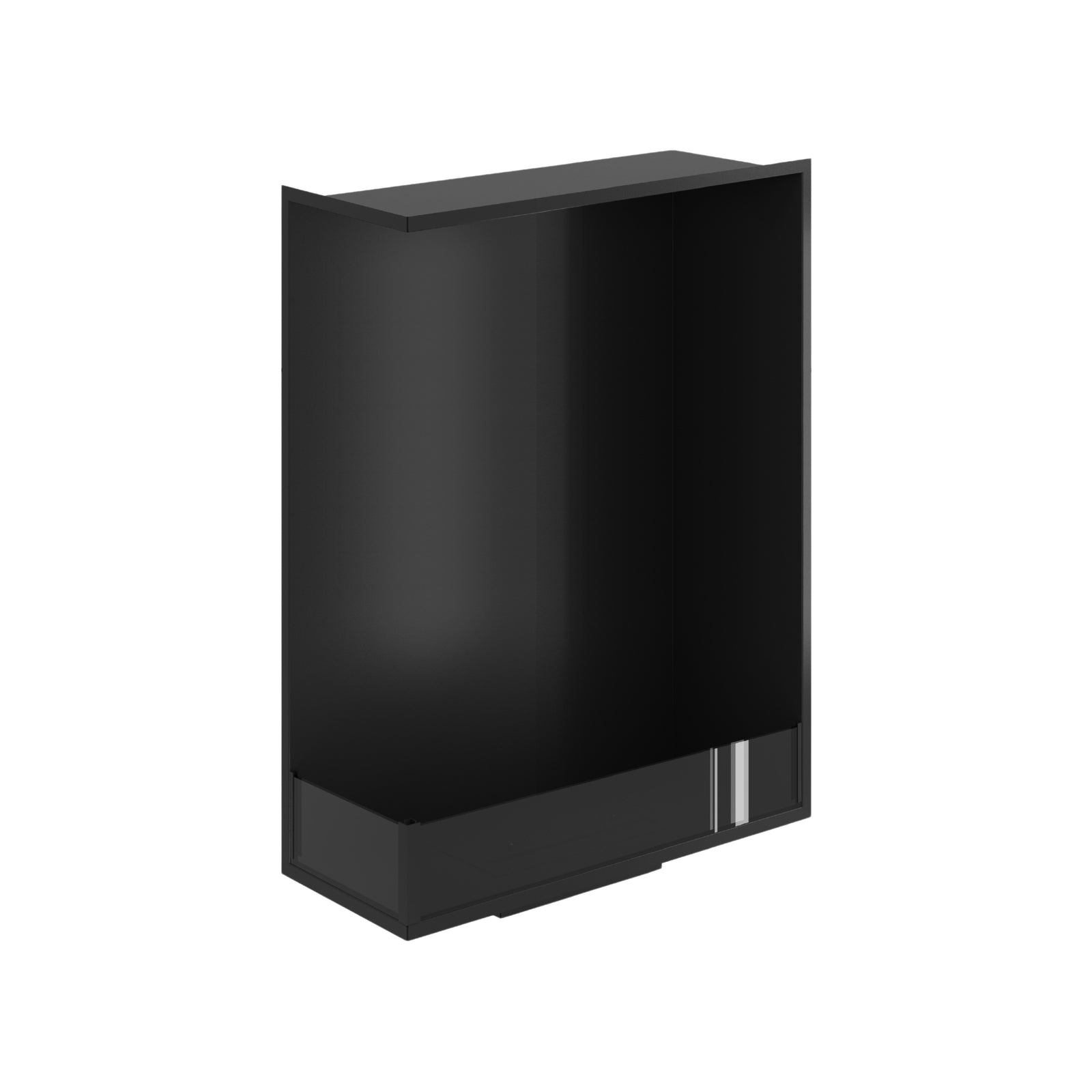 Base Left Vertical Built-in Corner Fireplace 80 x 120 cm