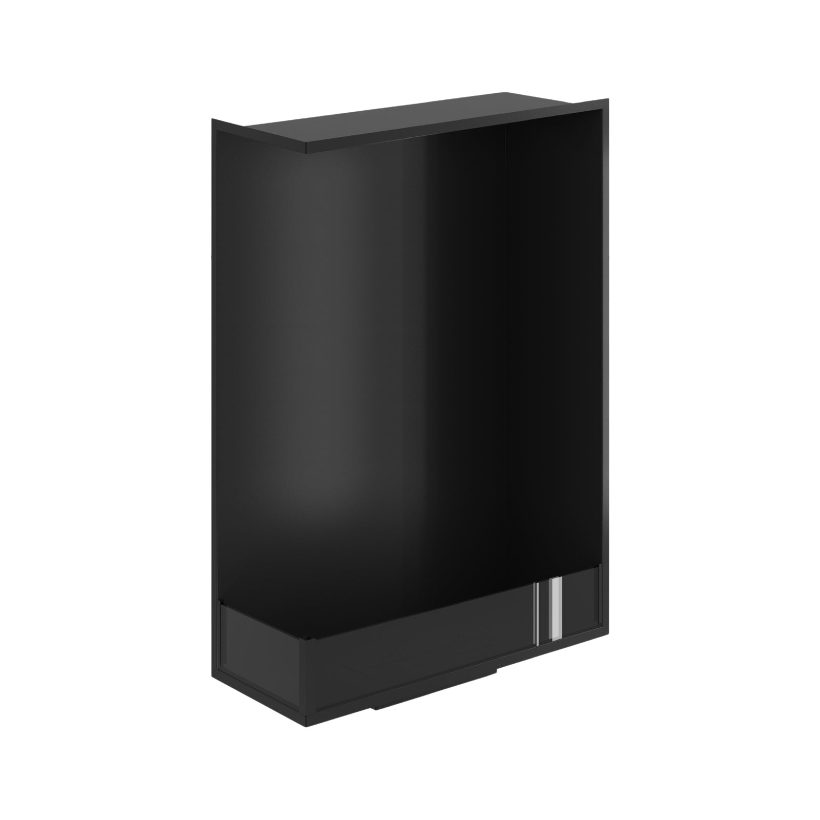 Base Left Vertical Built-in Corner Fireplace 80 x 140 cm