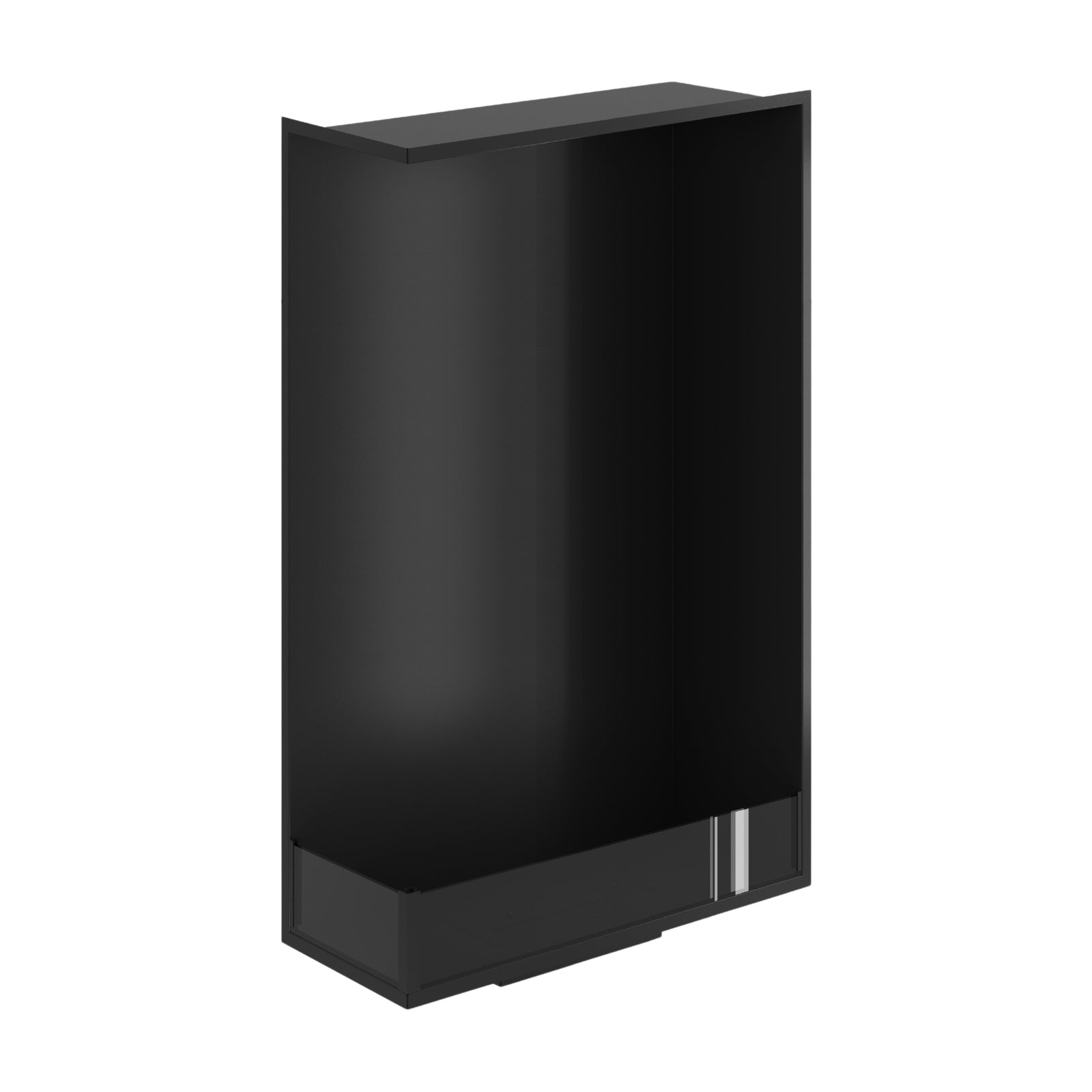 Base Left Vertical Built-in Corner Fireplace 80 x 160 cm