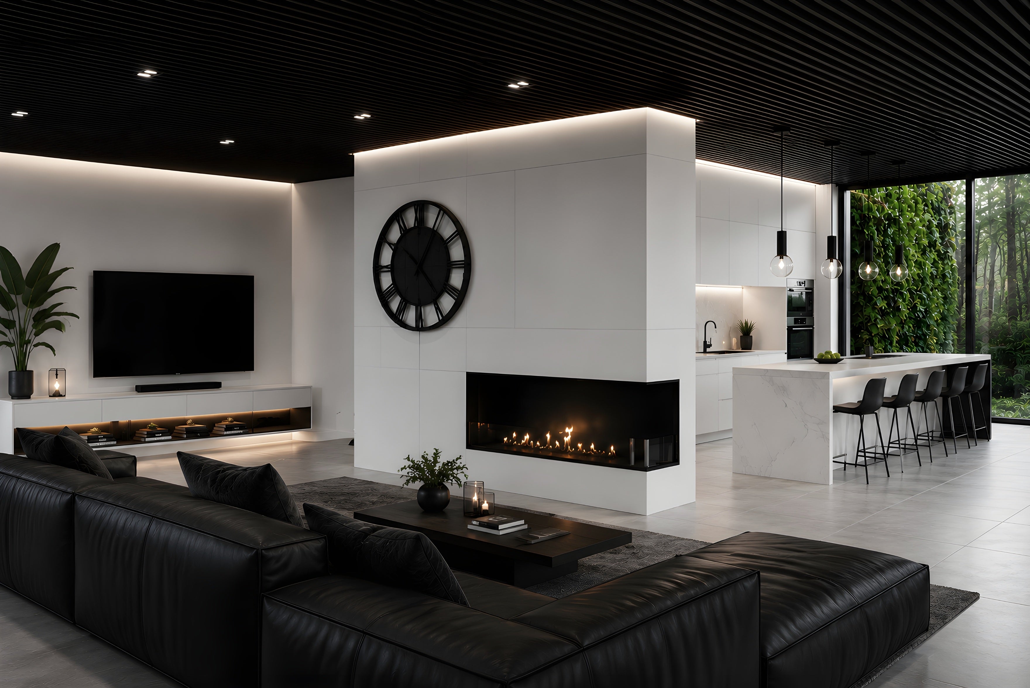 Image of Base Right Built-in Corner Fireplace 130 cm