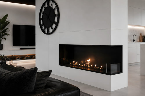 Base Right Built-in Corner Fireplace 130 cm