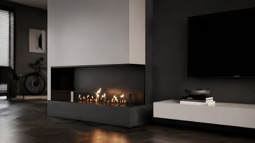 Base Right Built-in Corner Fireplace 140 cm