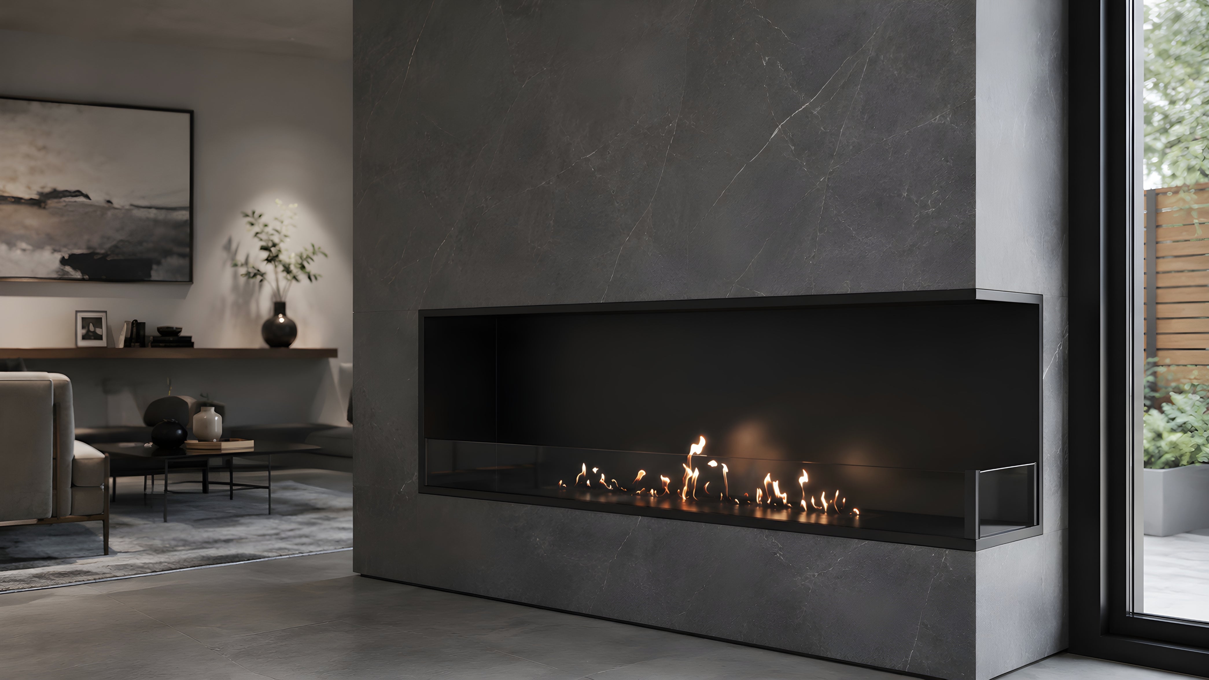 Image of Base Right Built-in Corner Fireplace 150 cm