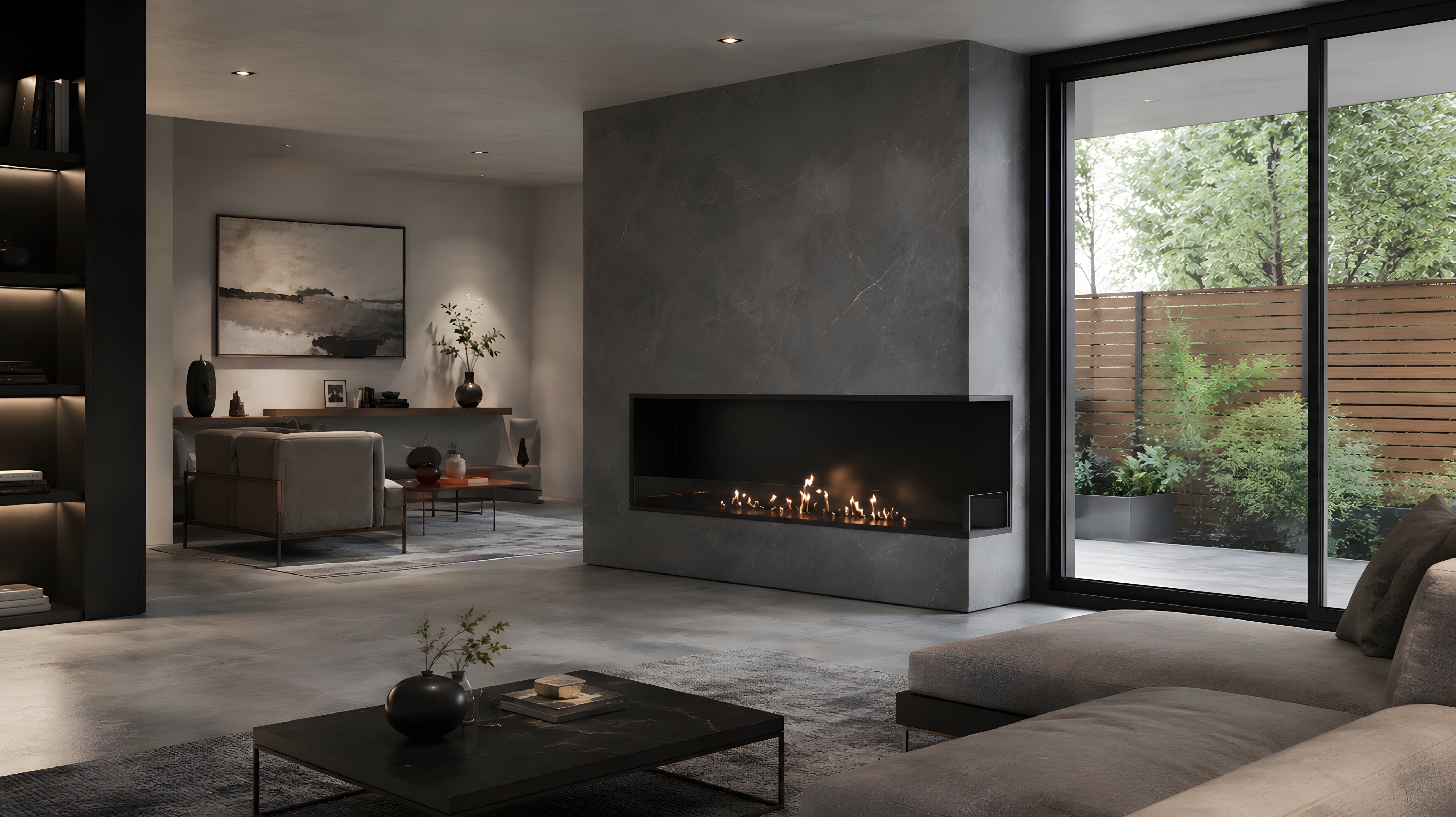 Image of Base Right Built-in Corner Fireplace 150 cm