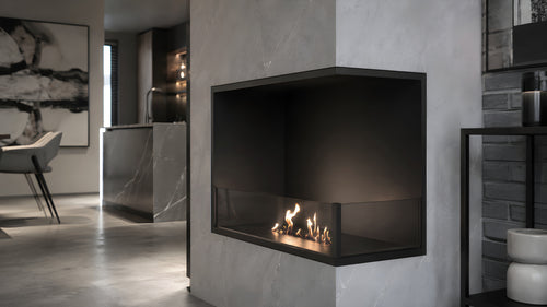 Base Right Built-in Corner Fireplace 70 cm