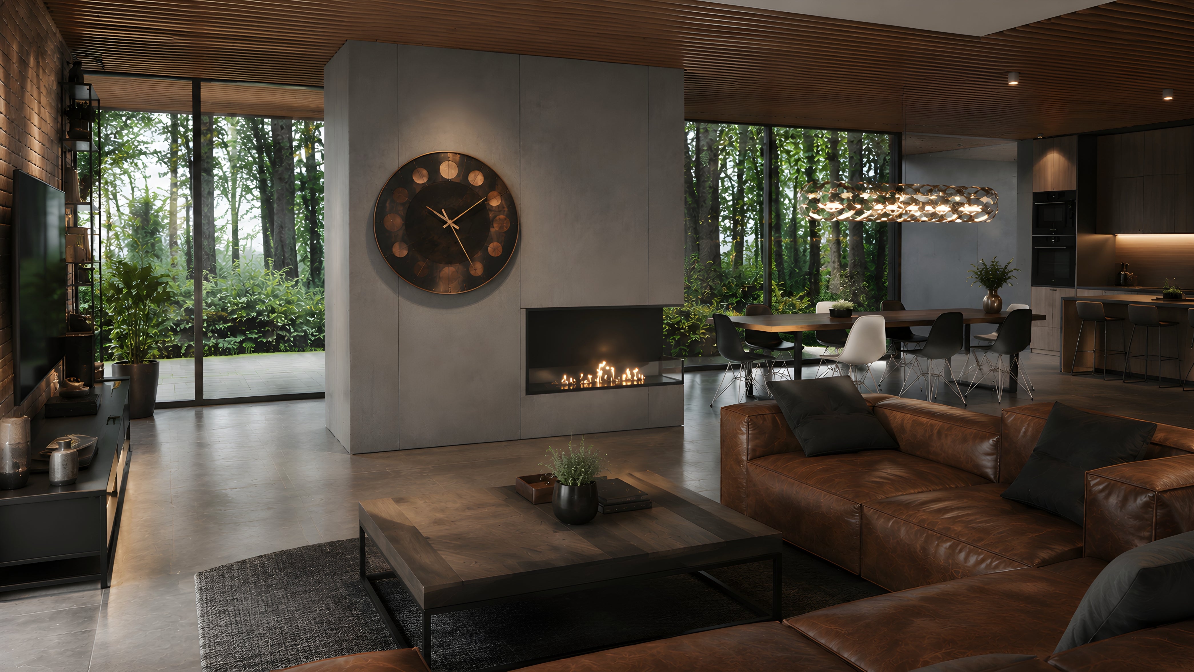 Image of Base Right Built-in Corner Fireplace 80 cm