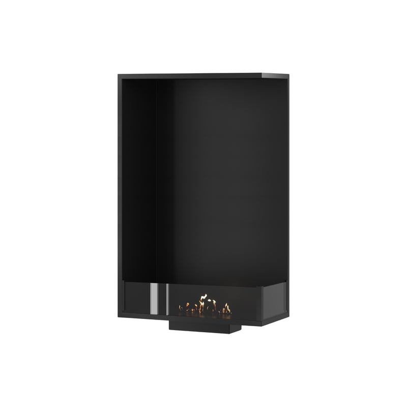 Base Right Vertical Built-in Corner Fireplace 60 x 100 cm