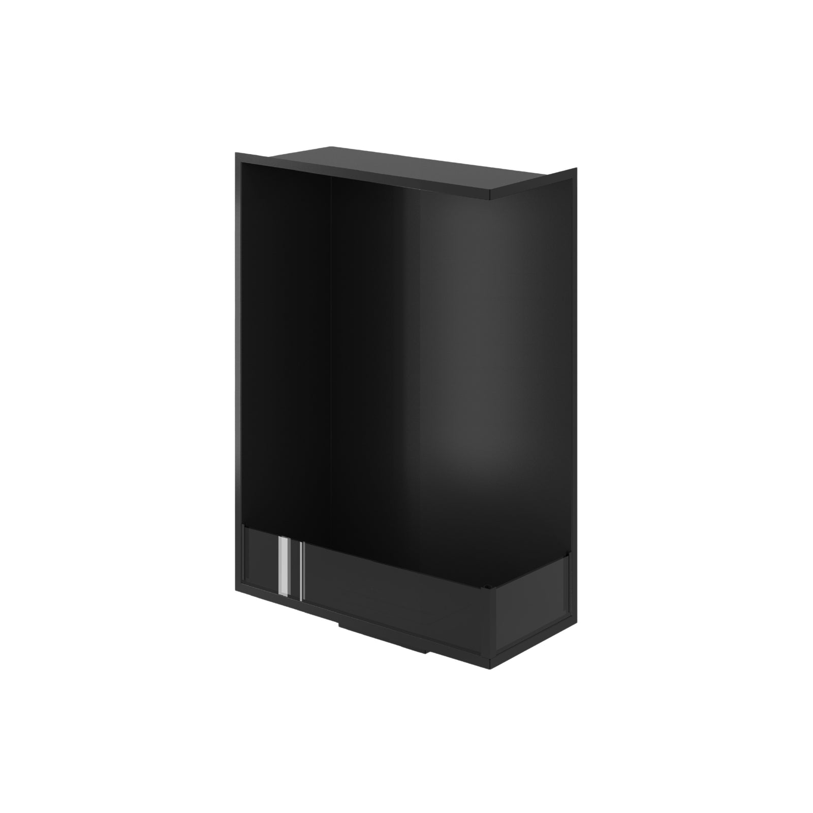 Base Right Vertical Built-in Corner Fireplace 60 x 100 cm