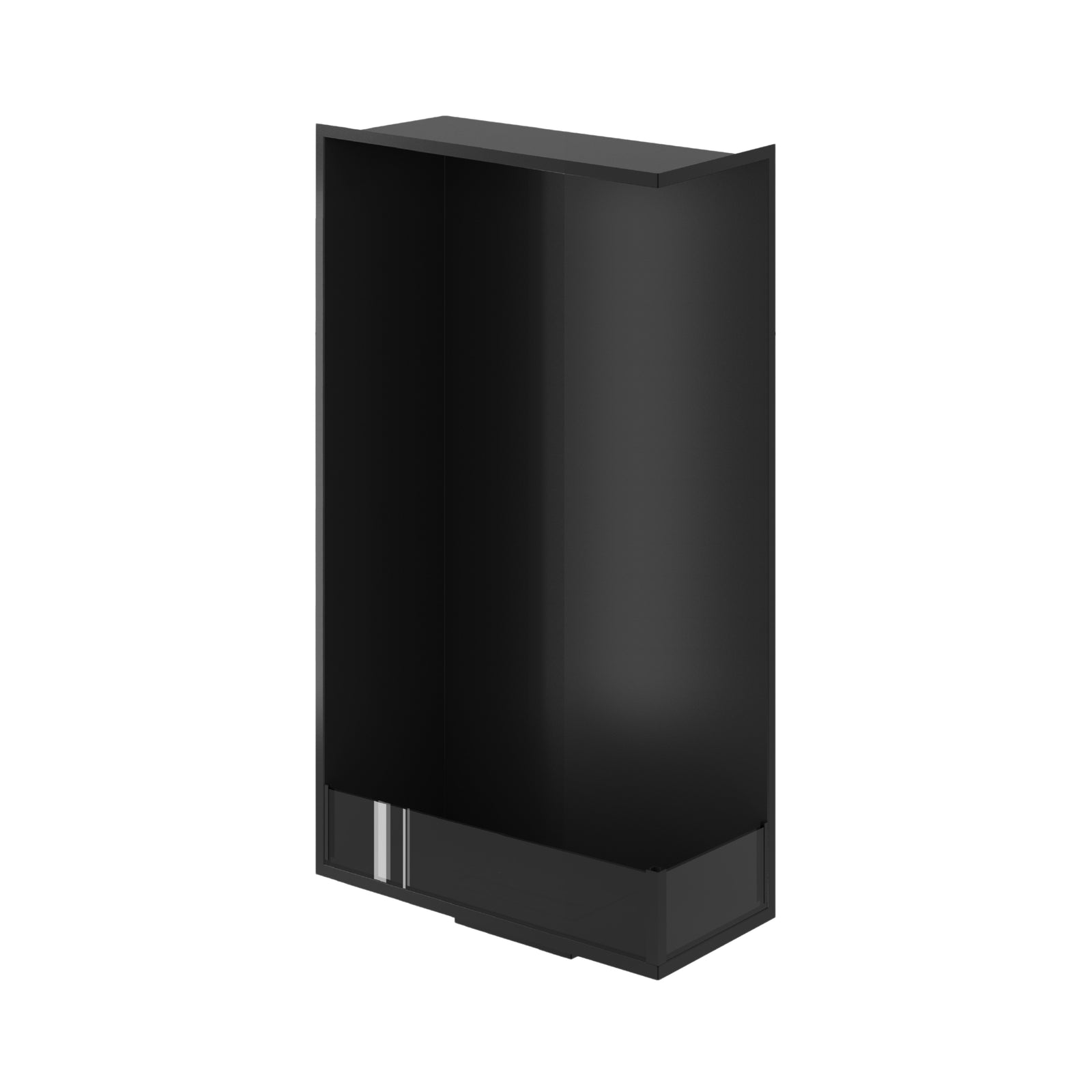Base Right Vertical Built-in Corner Fireplace 60 x 140 cm