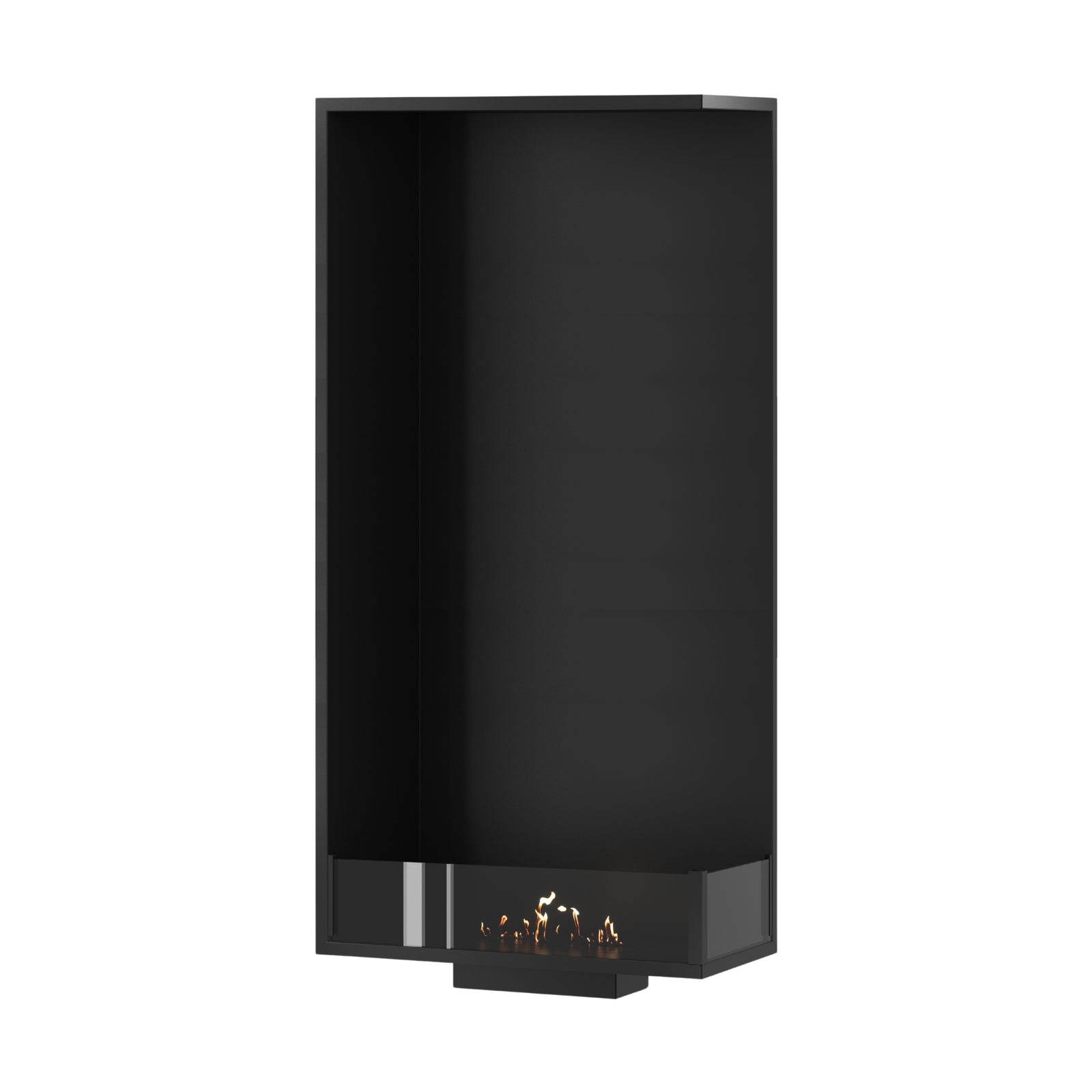 Base Right Vertical Built-in Corner Fireplace 60 x 160 cm