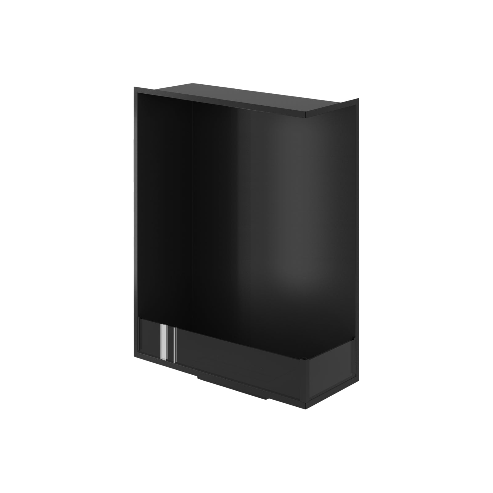 Base Right Vertical Built-in Corner Fireplace 70 x 100 cm