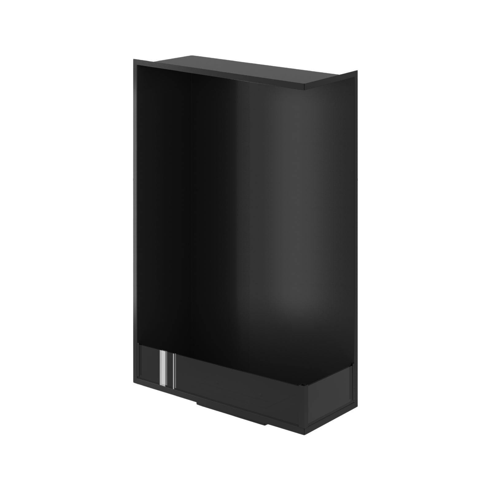 Base Right Vertical Built-in Corner Fireplace 70 x 140 cm