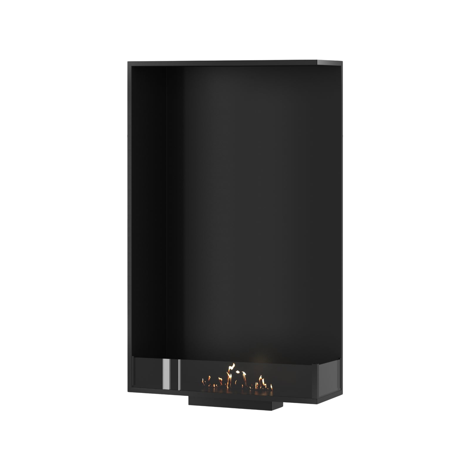Base Right Vertical Built-in Corner Fireplace 70 x 140 cm