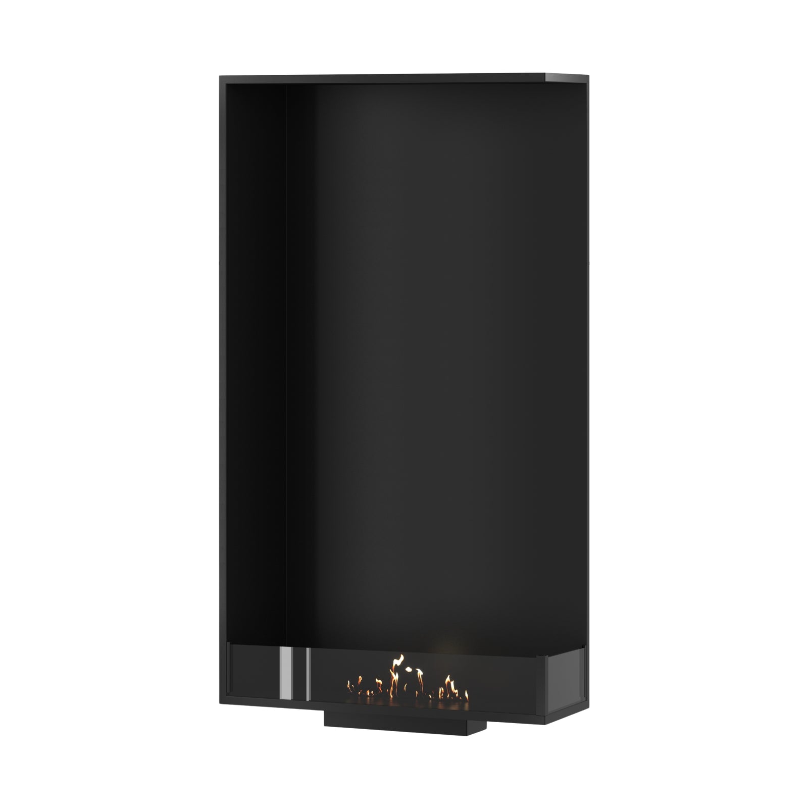 Base Right Vertical Built-in Corner Fireplace 70 x 160 cm