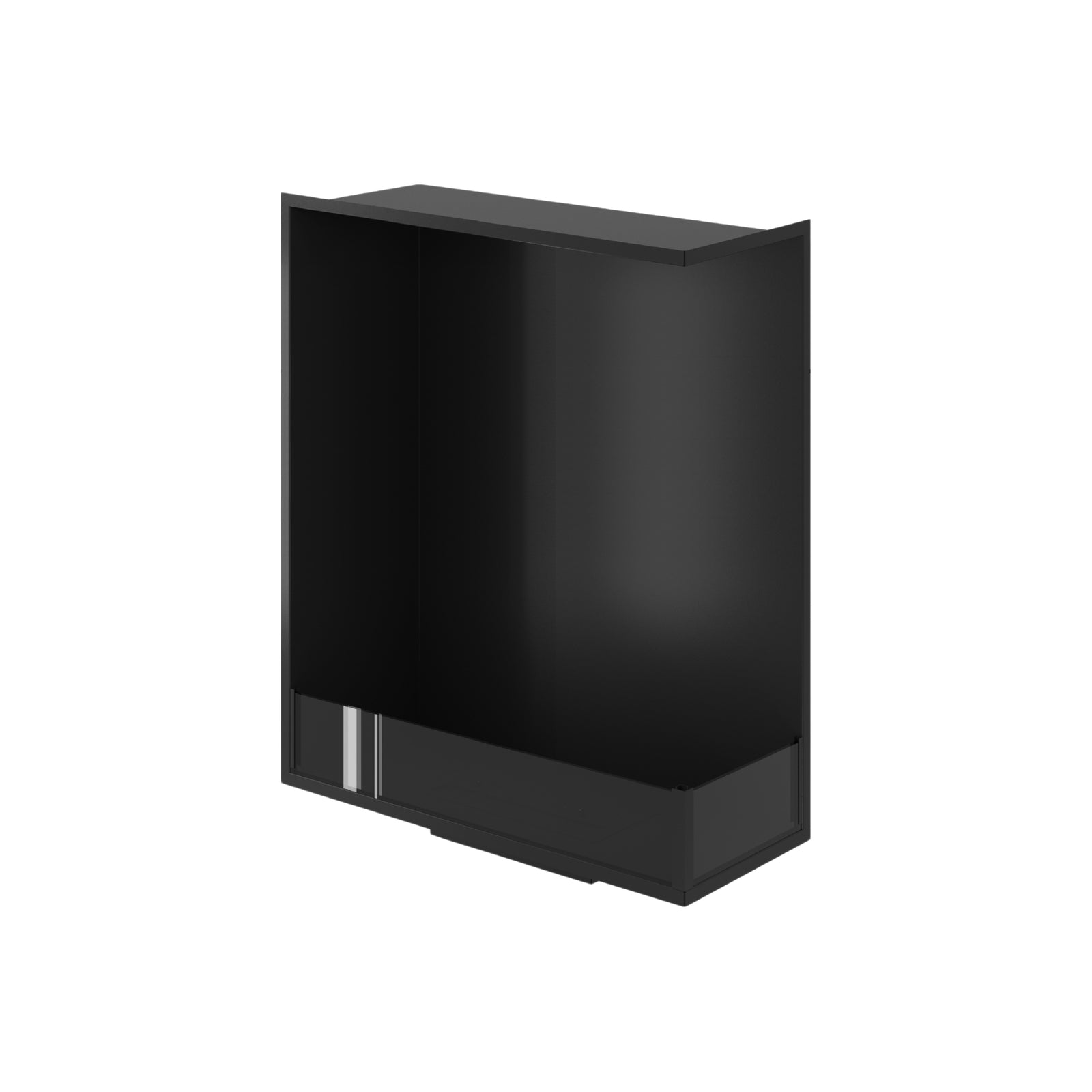 Base Right Vertical Built-in Corner Fireplace 80 x 100 cm