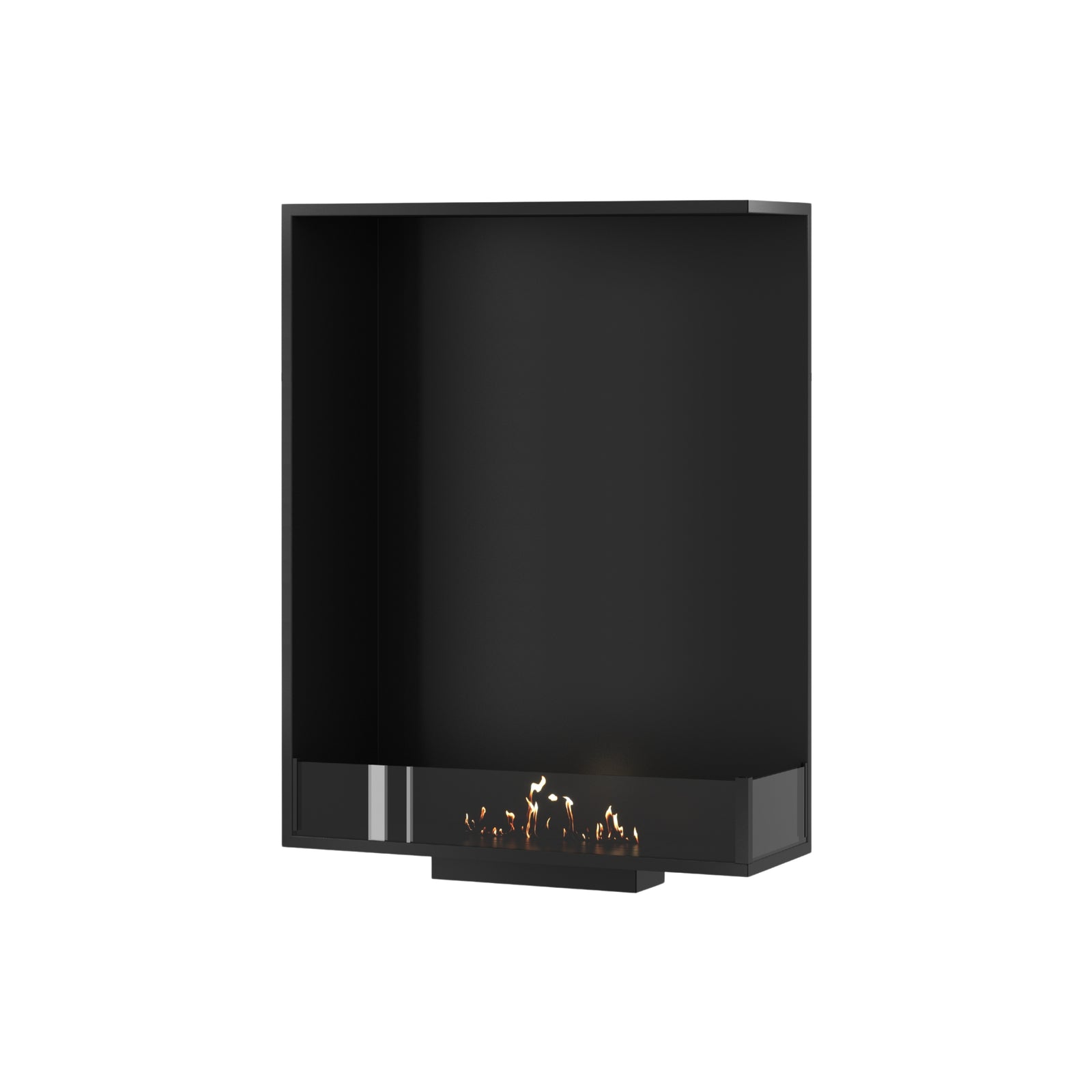 Base Right Vertical Built-in Corner Fireplace 80 x 100 cm