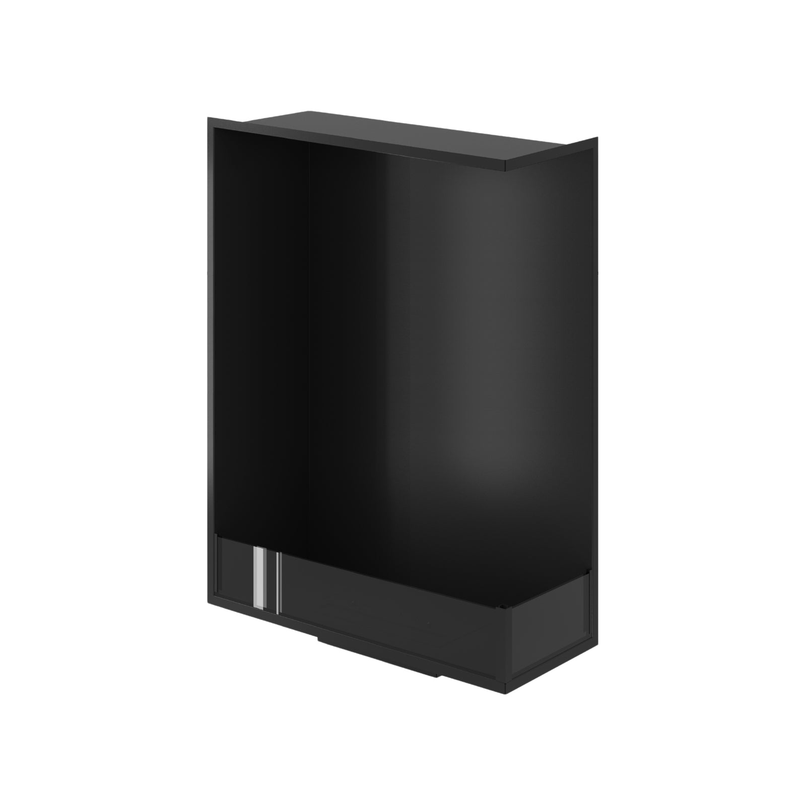 Base Right Vertical Built-in Corner Fireplace 80 x 120 cm